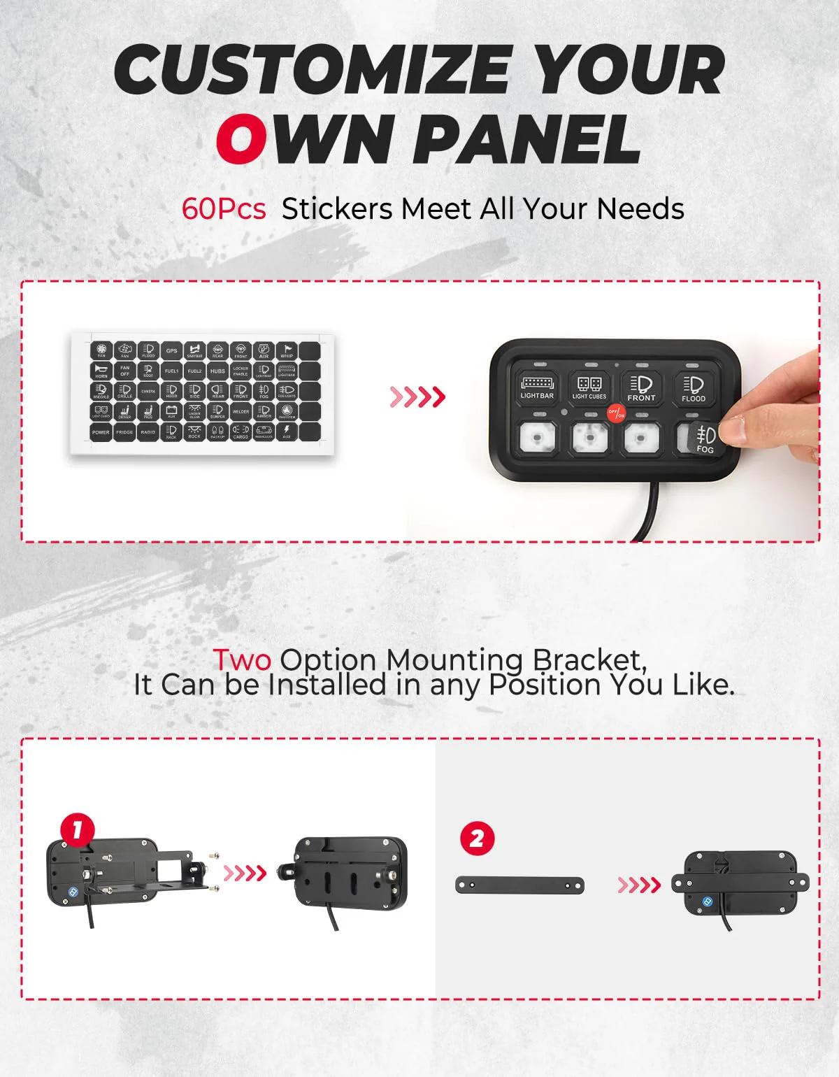 12-24V 8 Gang Switch Panel for Cars, UTVs, Trucks, Wrangler & RZR X3 - Image 6