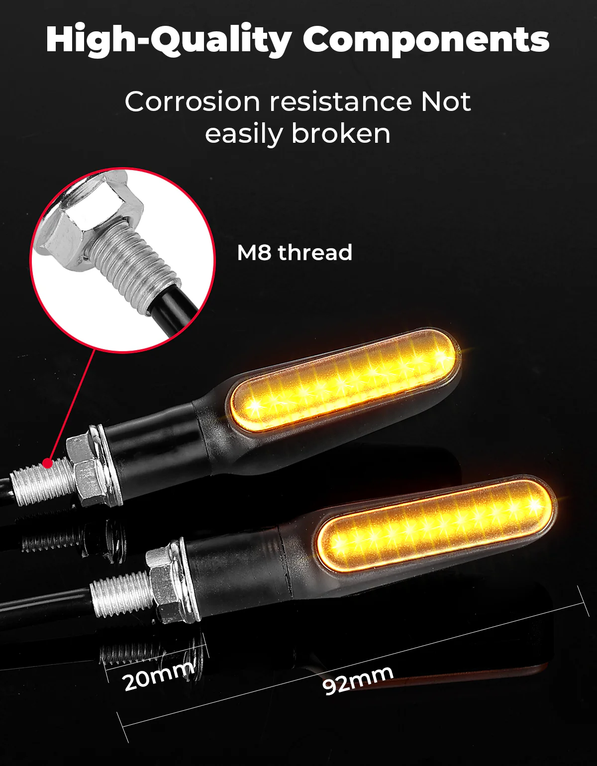 4782LM Motorcycle Turn Signals Light, 2PCS - Image 4