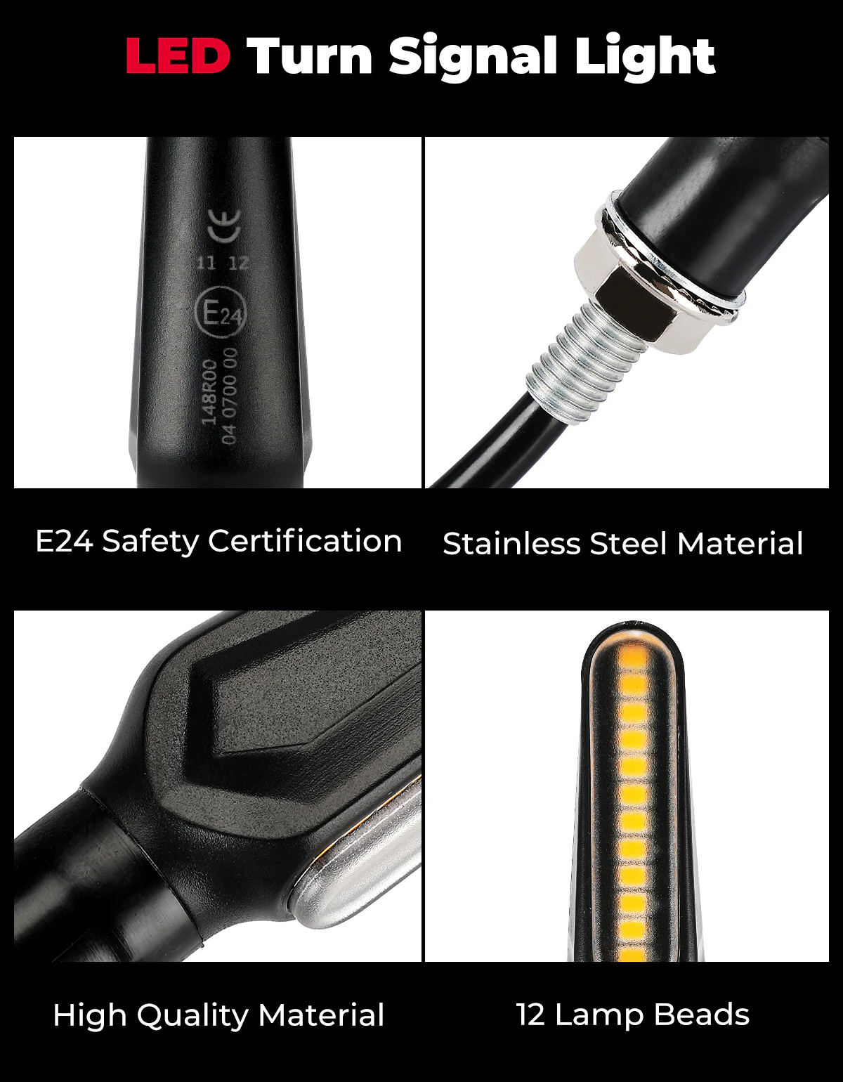 4782LM Motorcycle Turn Signals Light, 2PCS - Image 7