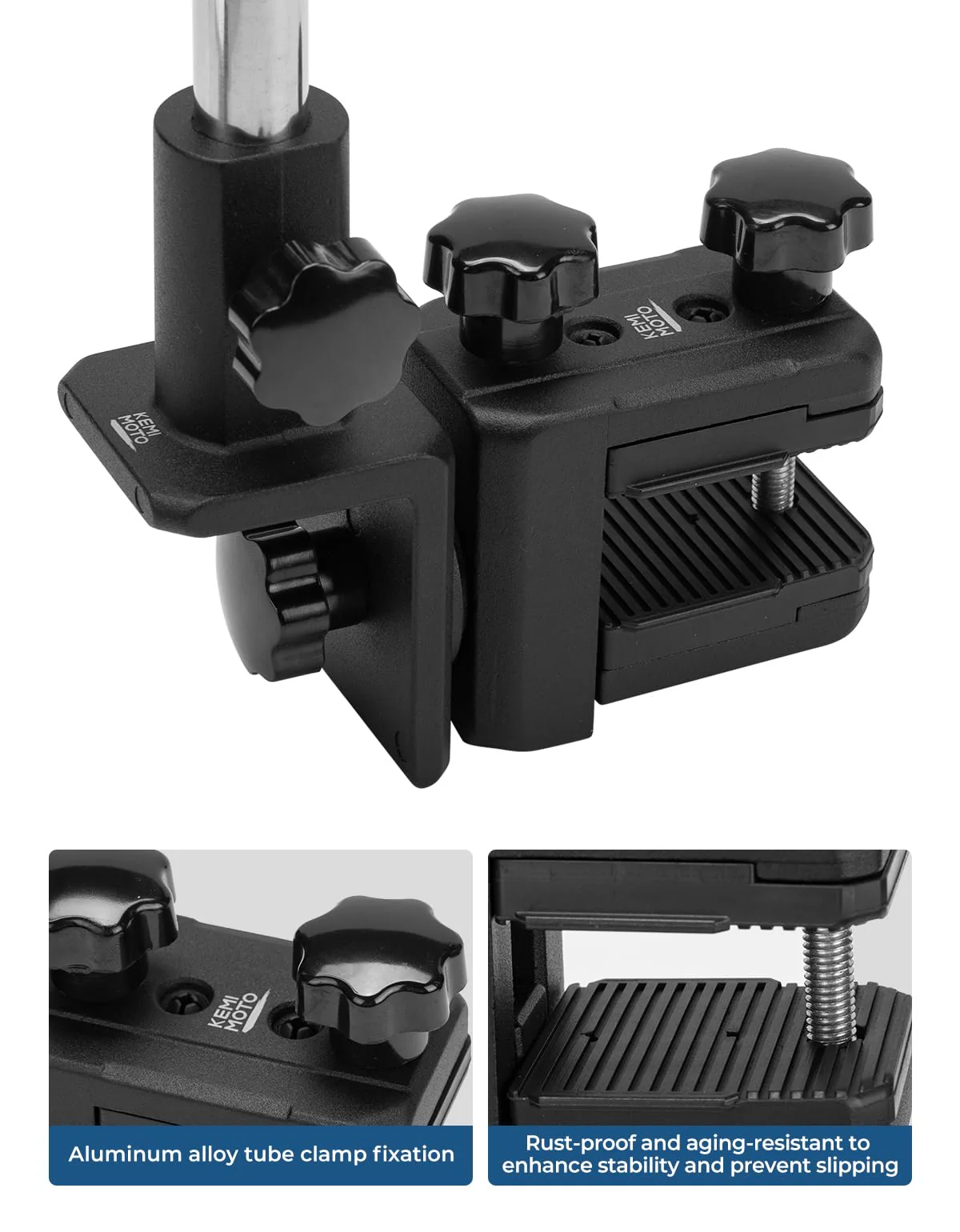 360° Adjustable Boat Rear Mirror with Telescoping Pole 4.5"x8" - Image 9