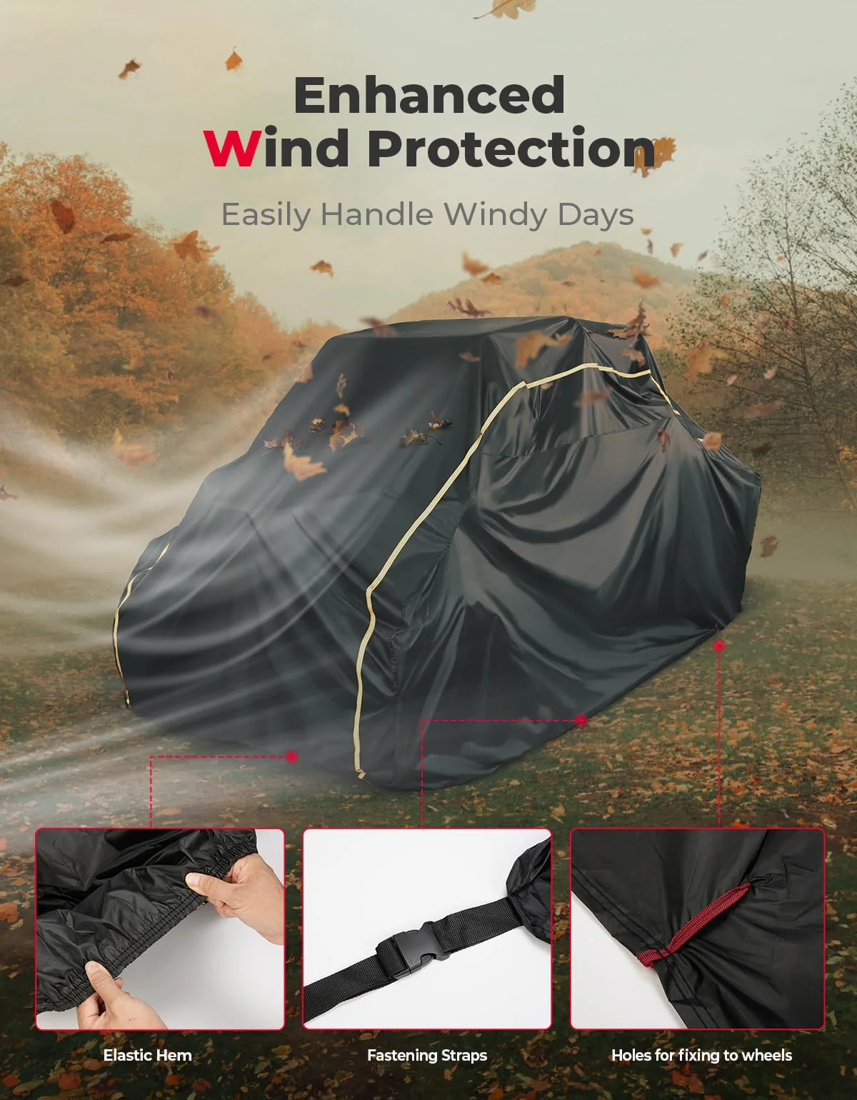 4-Seater UTV Cover for Polaris RZR/Ranger, ZForce 950 Sport 4 - Image 7