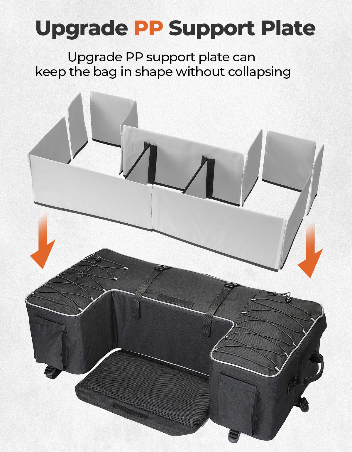 55L ATV Rear Storage Bags w/ Seat Cushion for Sportsman Scrambler TRX FourTrax - Image 4