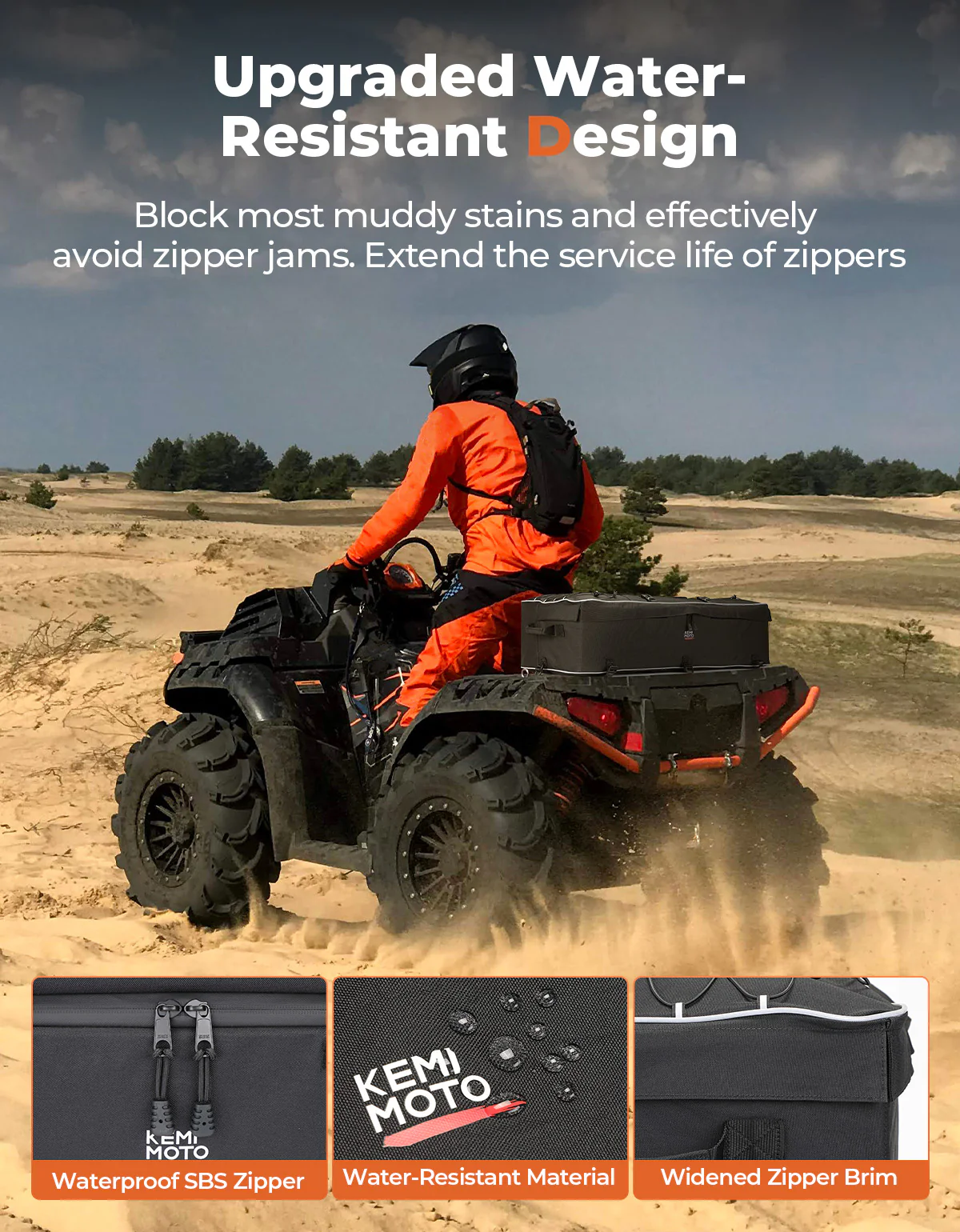 55L ATV Rear Storage Bags w/ Seat Cushion for Sportsman Scrambler TRX FourTrax - Image 5