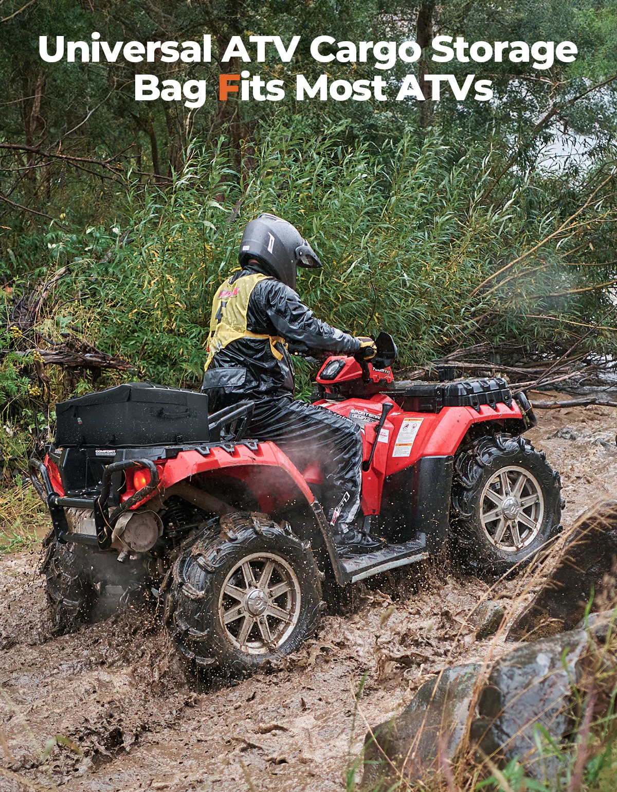 55L ATV Rear Storage Bags w/ Seat Cushion for Sportsman Scrambler TRX FourTrax - Image 9