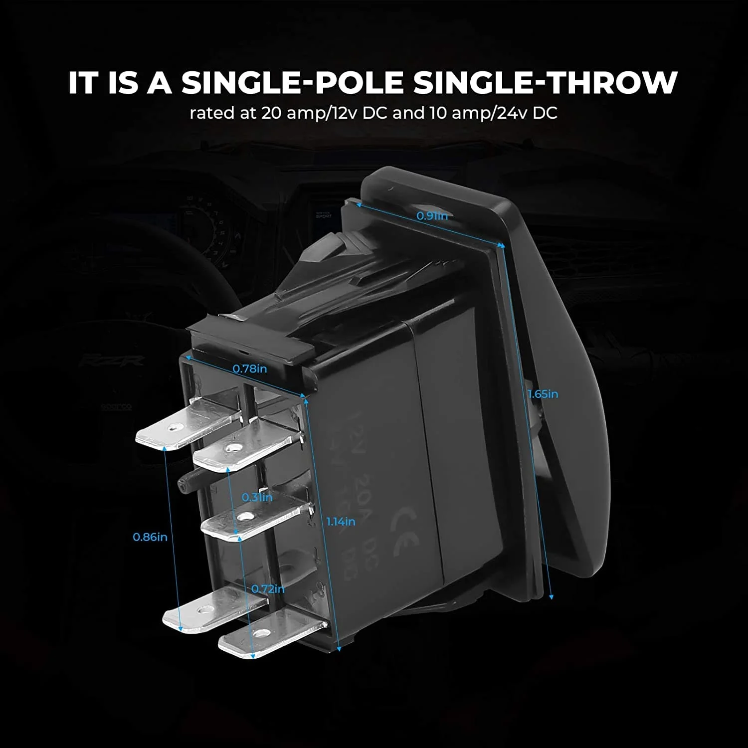 5Pin UTV ATV Rocker Switch - Image 6