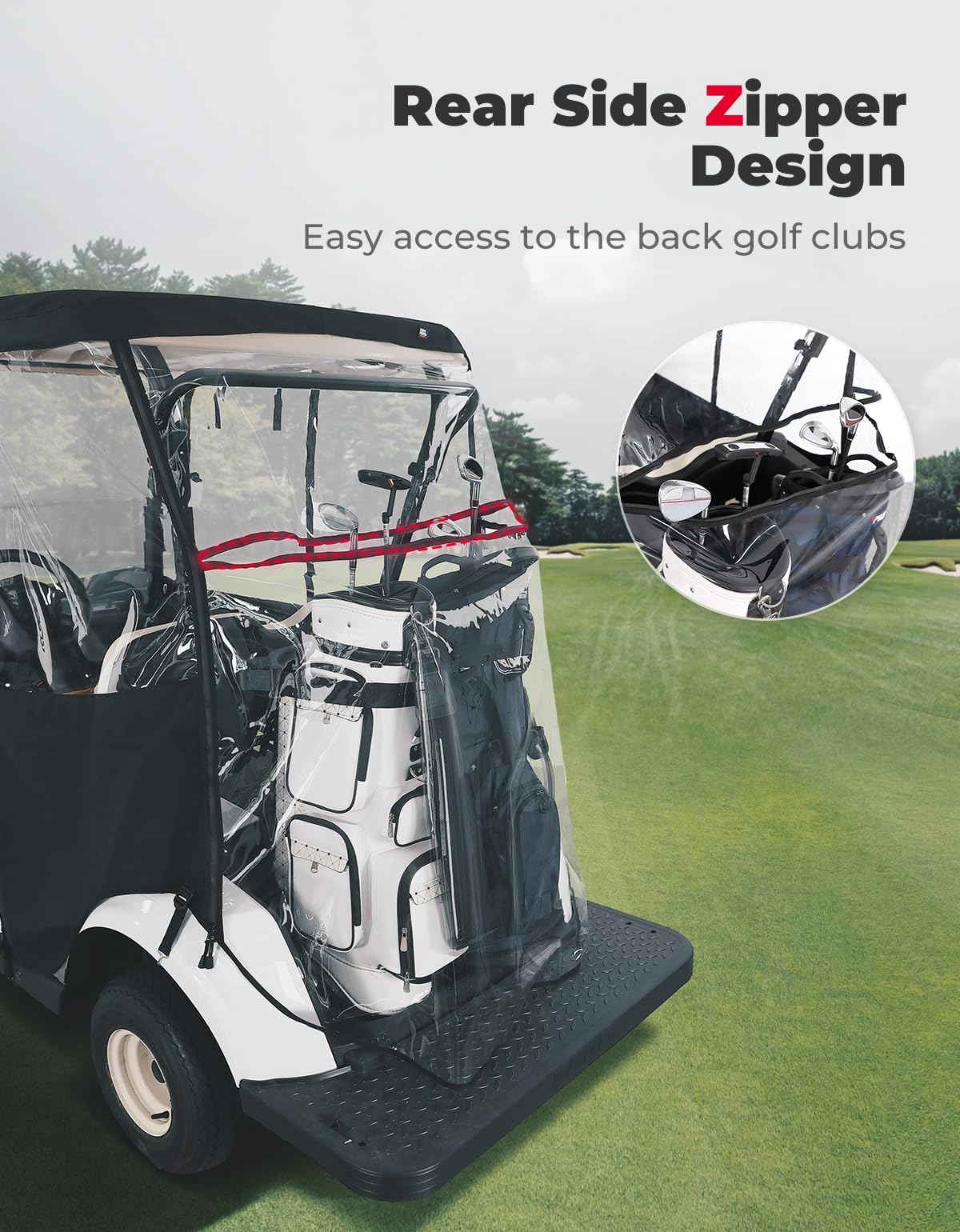 600D Golf Cart Enclosure for Club Car Precedent/Tempo/Onward, EZGO - Image 4