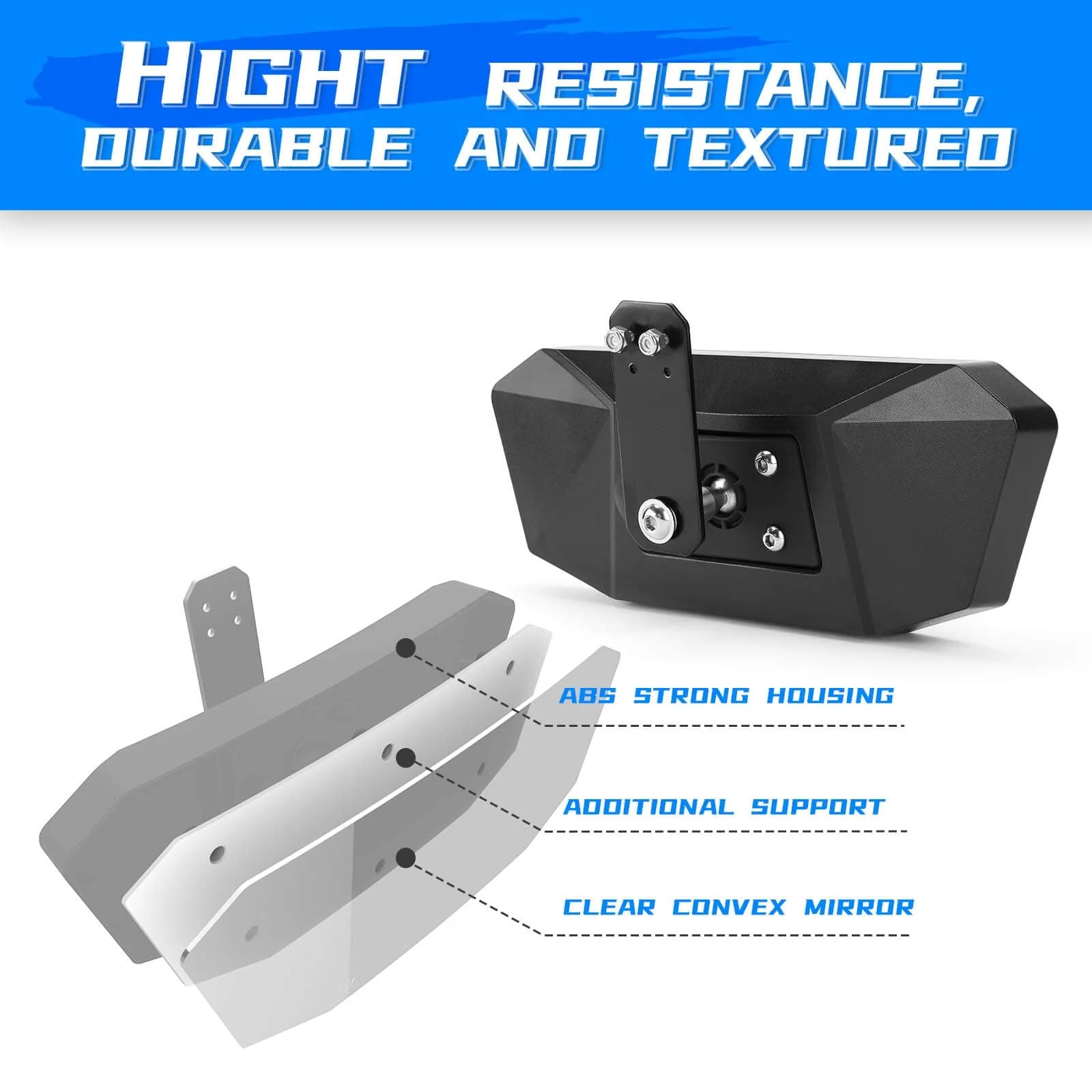 Adjustable Break Away Side Mirrors & 2" Tie Down Anchors Fit Polaris Ranger - Image 9