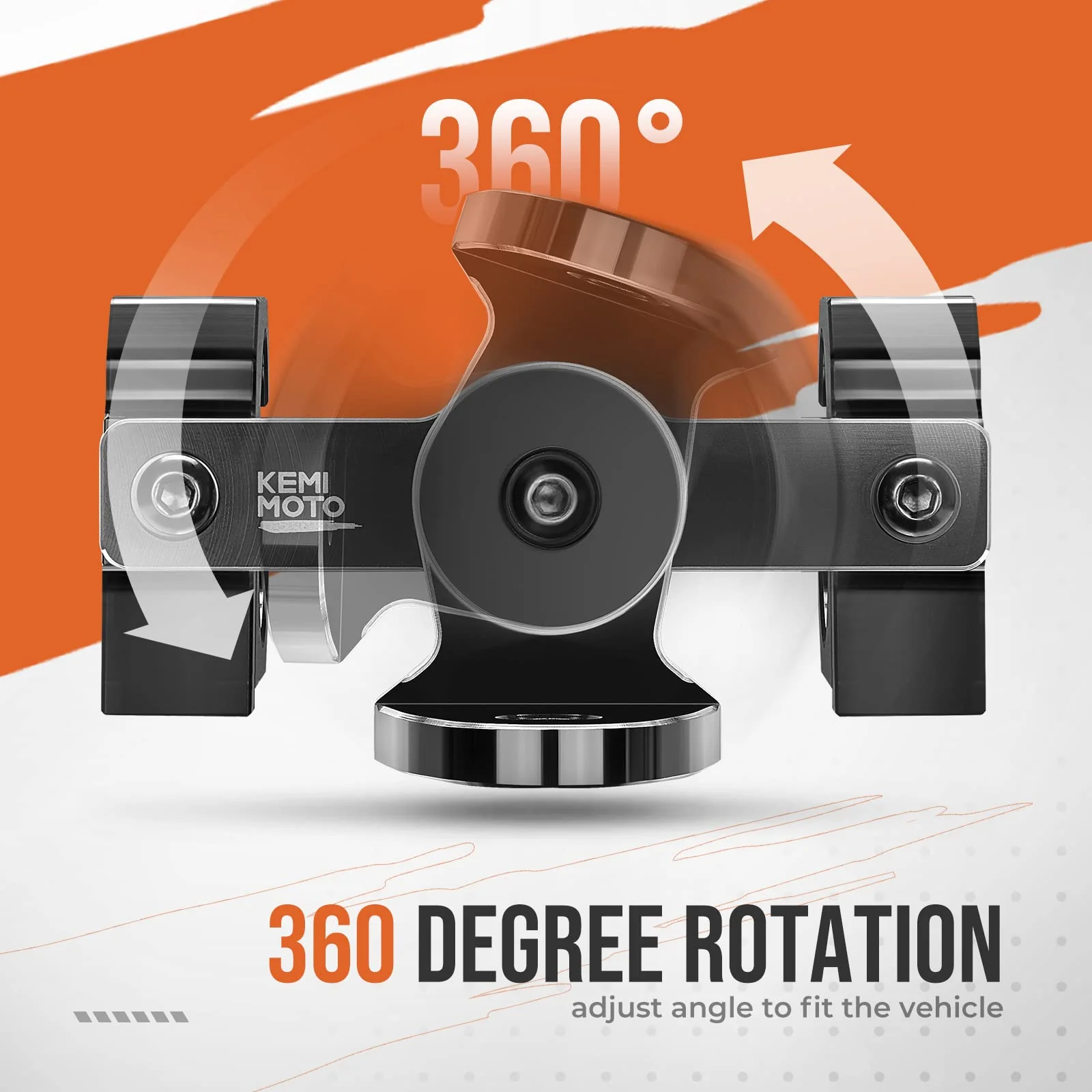 Aluminum UTV Whip Light Mount for 1.5 to 2" Roll Cage - Image 3