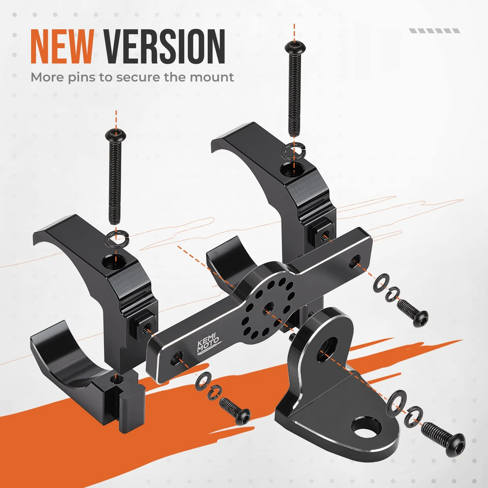 Aluminum UTV Whip Light Mount for 1.5 to 2" Roll Cage - Image 6