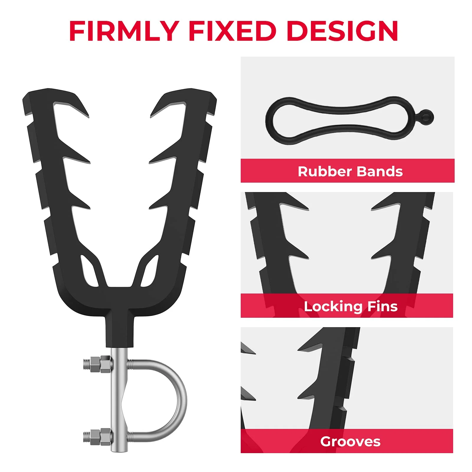 ATV Gun Mount and Bow Tools Rack with Rubber Straps - Image 3
