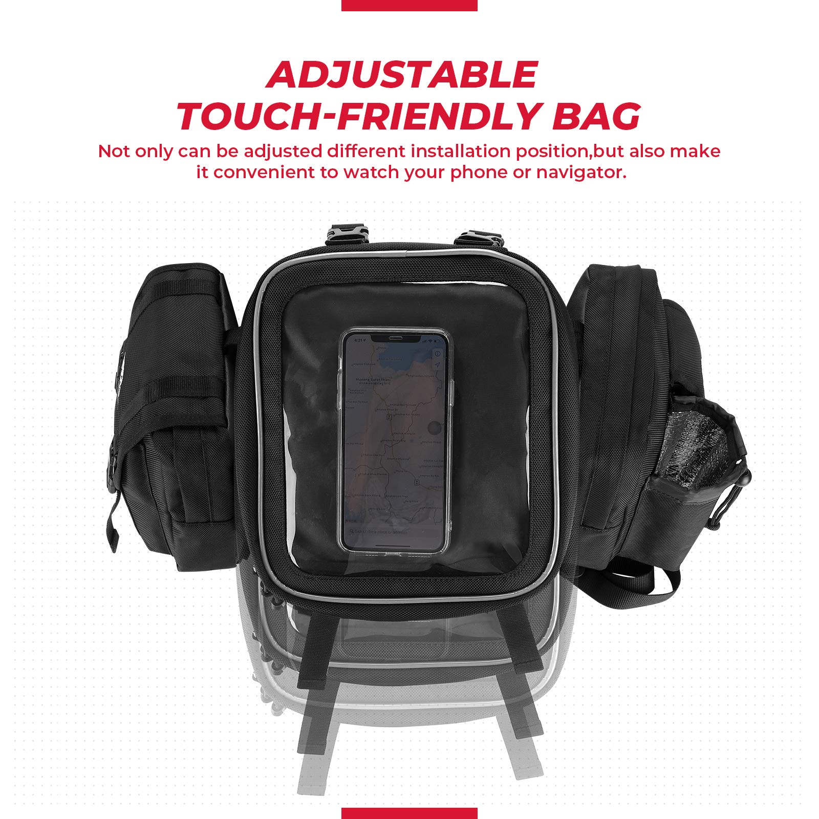ATV Motorcycle Saddle Tank Bag w/Thermal Bag - Image 4