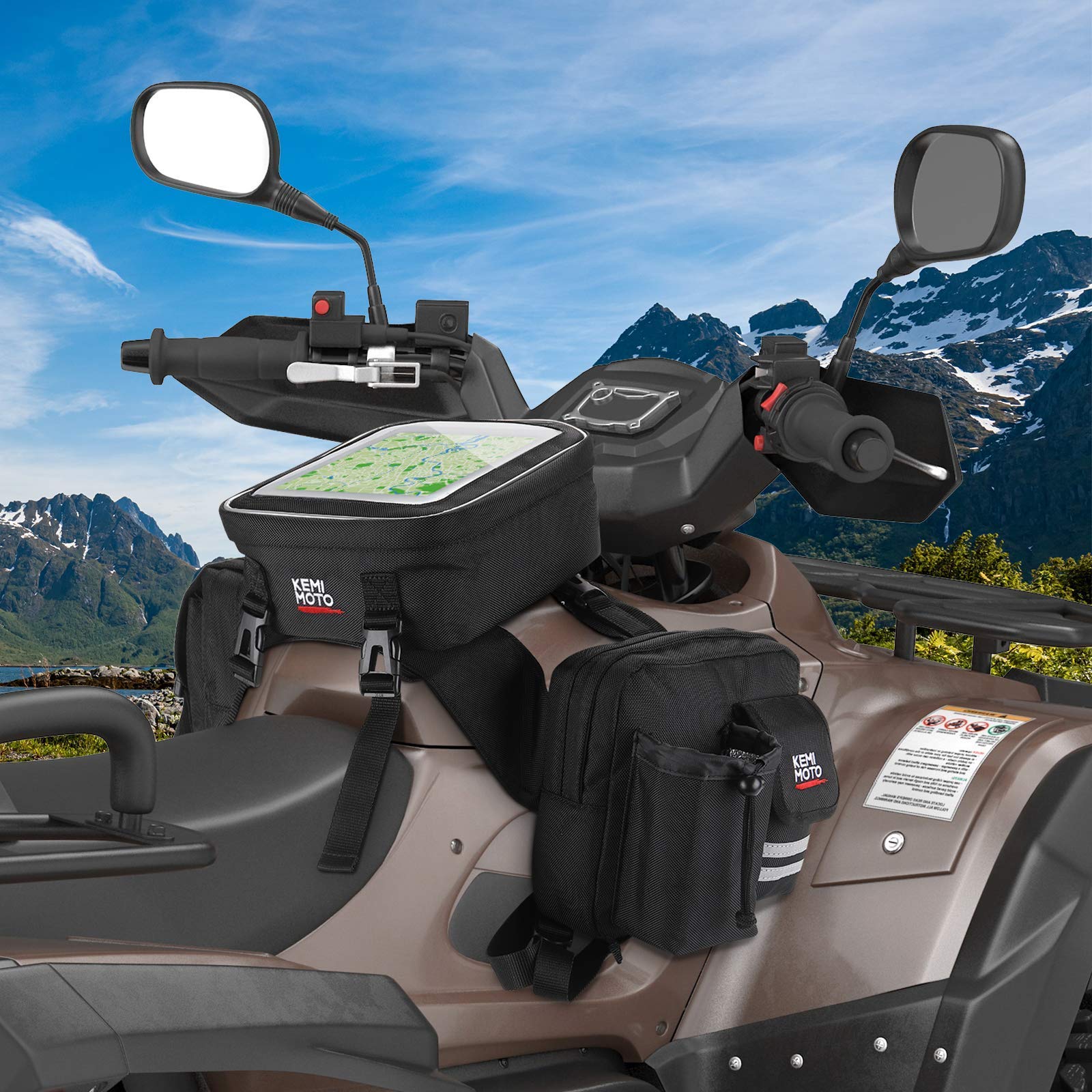 ATV Motorcycle Saddle Tank Bag w/Thermal Bag - Image 7
