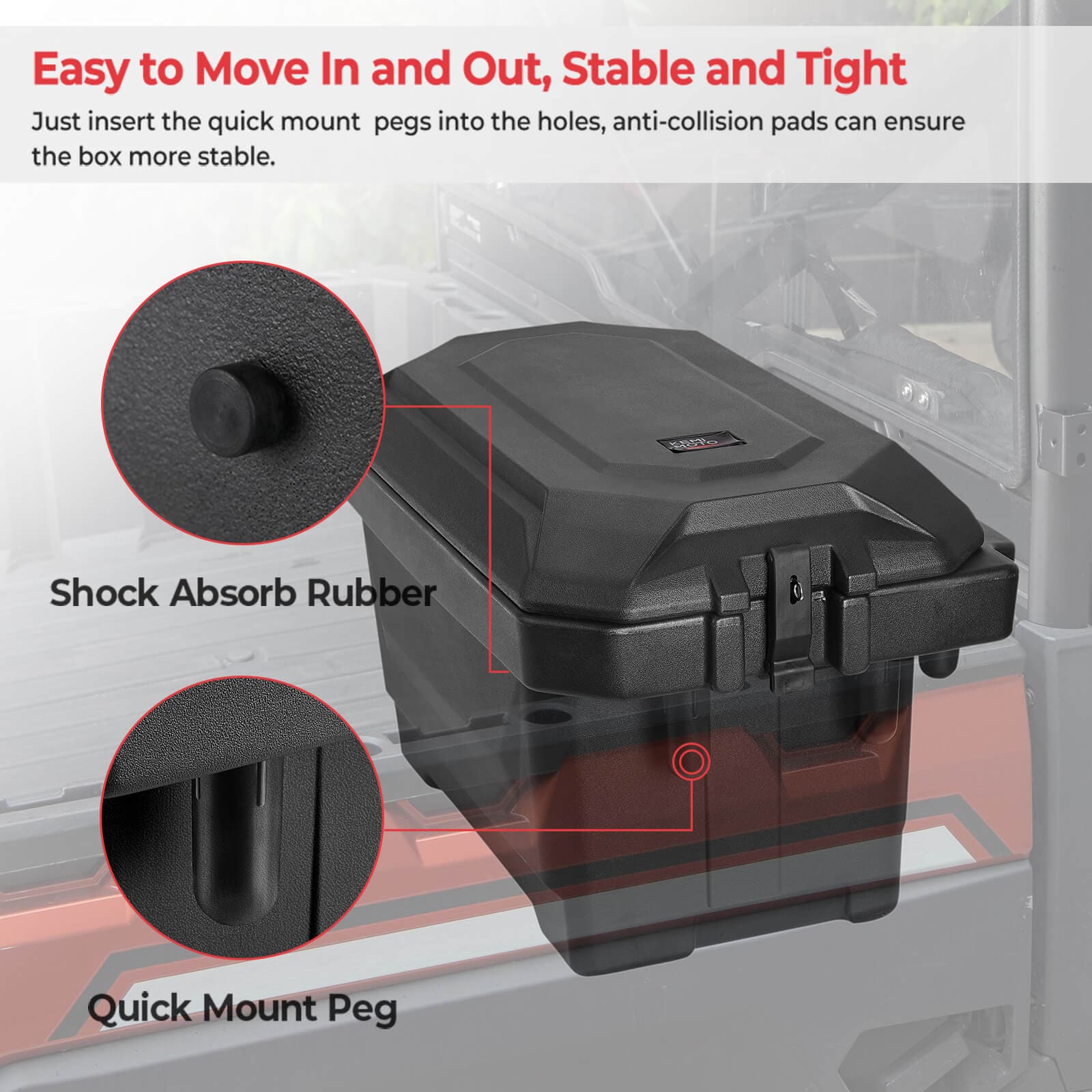 Big Size Cargo Box & Under Seat Storage Box for Polaris Ranger - Image 6
