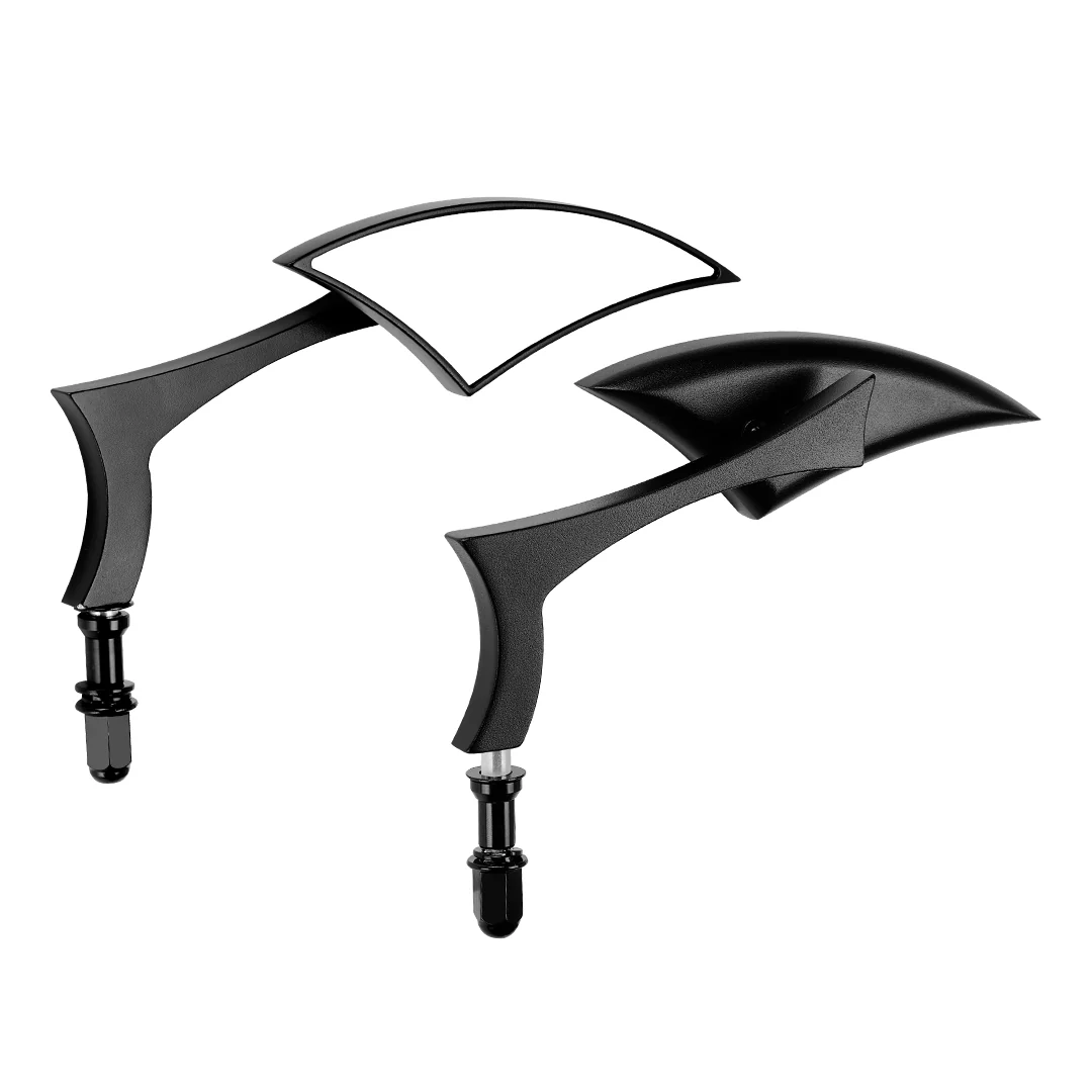 Black Spear Blade Mirrors for Street Glide Electra Glide Softail Dyna - Image 6