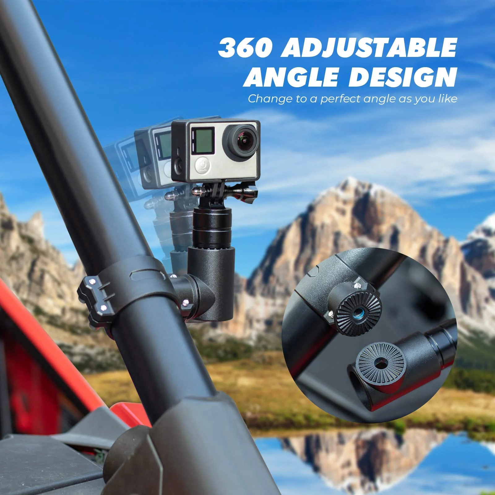Go Pro Camera Holder for 1.75-2 inch roll bar - Image 4