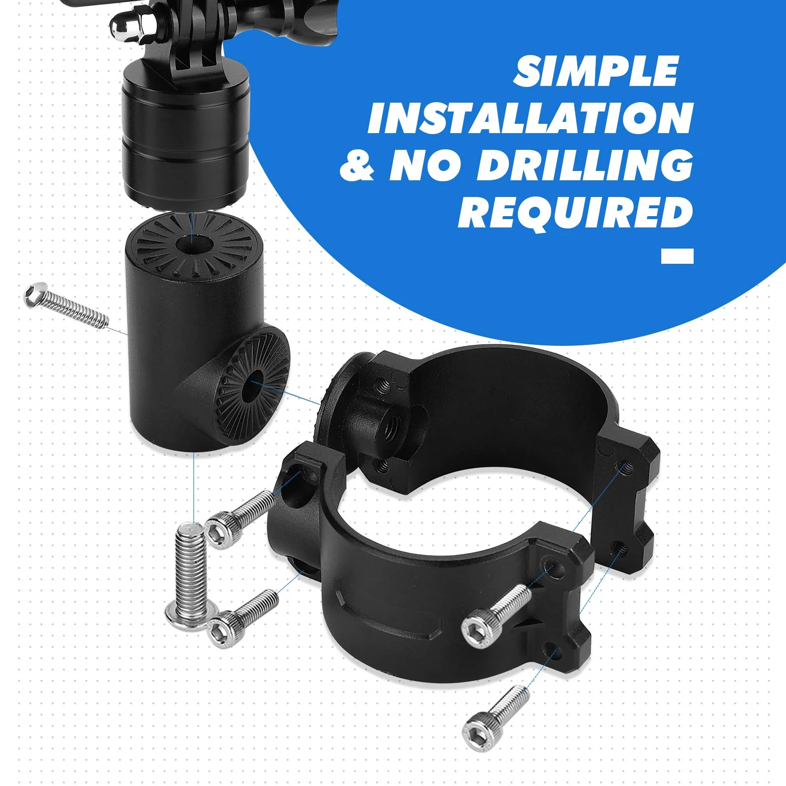 Go Pro Camera Holder for 1.75-2 inch roll bar - Image 5
