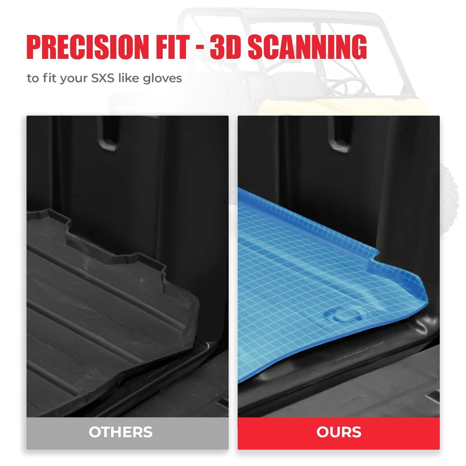 Rubber Full Bed Liner For Can-Am Defender HD5|7|8|9|10 - Image 3