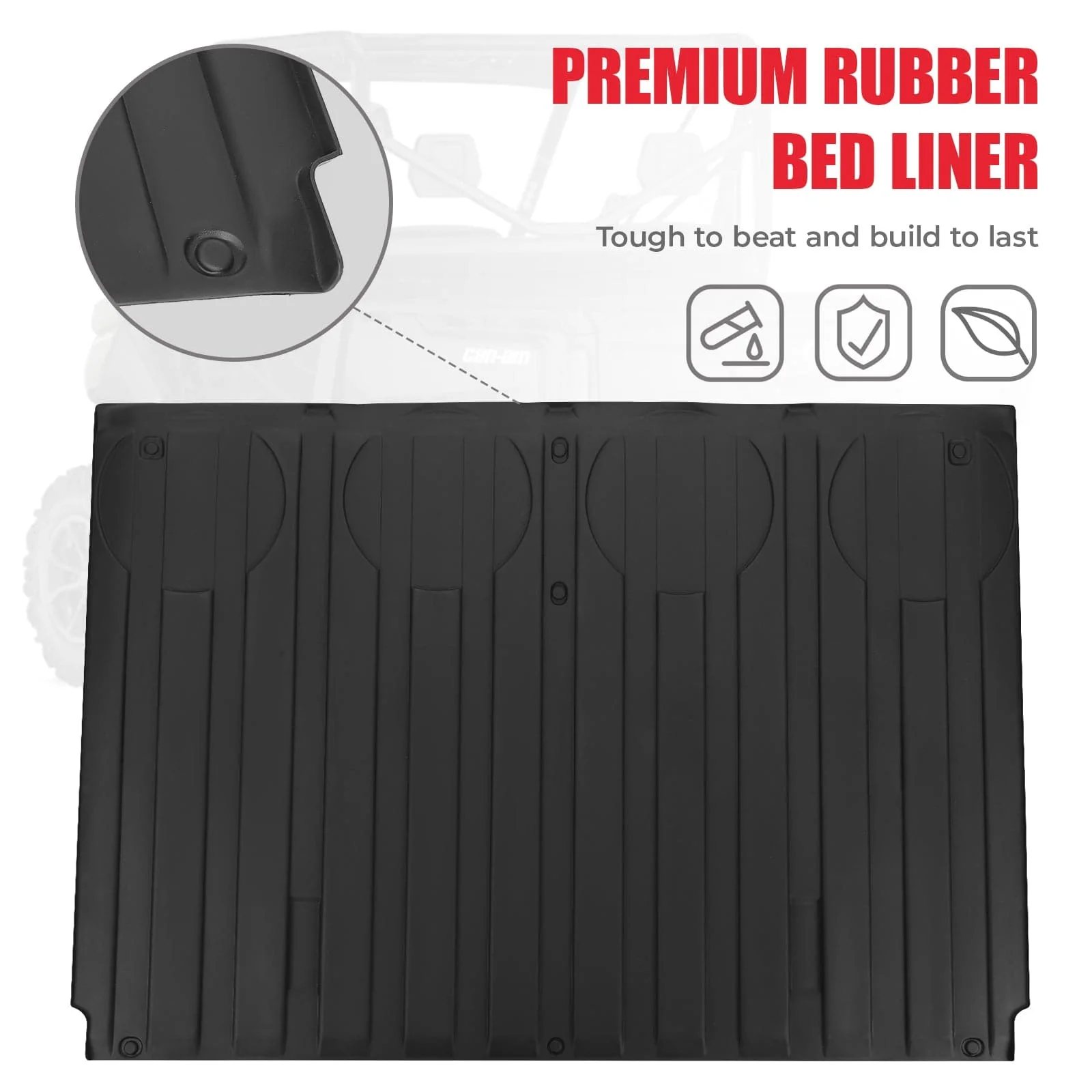 Rubber Full Bed Liner For Can-Am Defender HD5|7|8|9|10 - Image 5