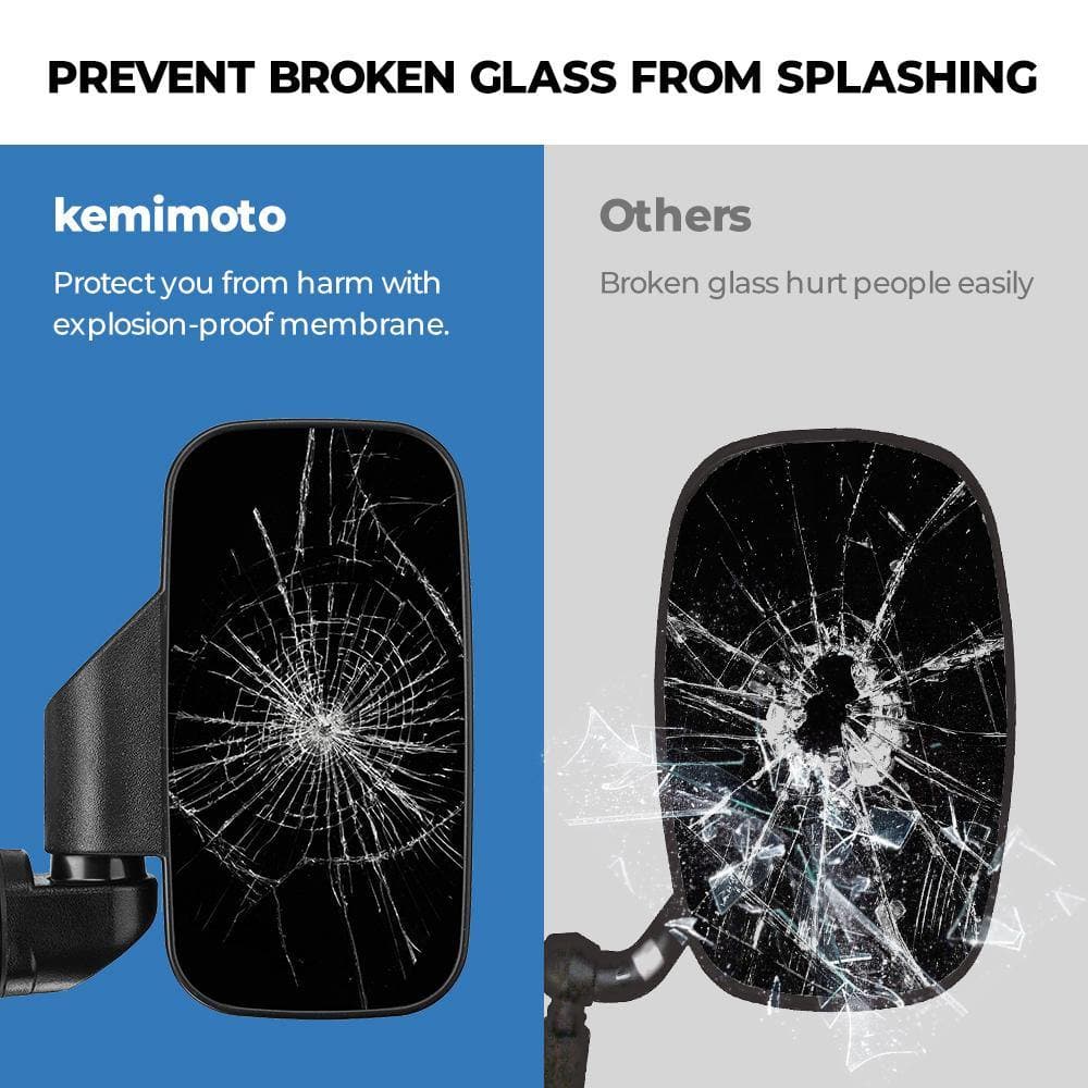 Side Mirrors for Polaris Ranger/ General, Can-Am Trail/ Defender (1 pair) - Image 4