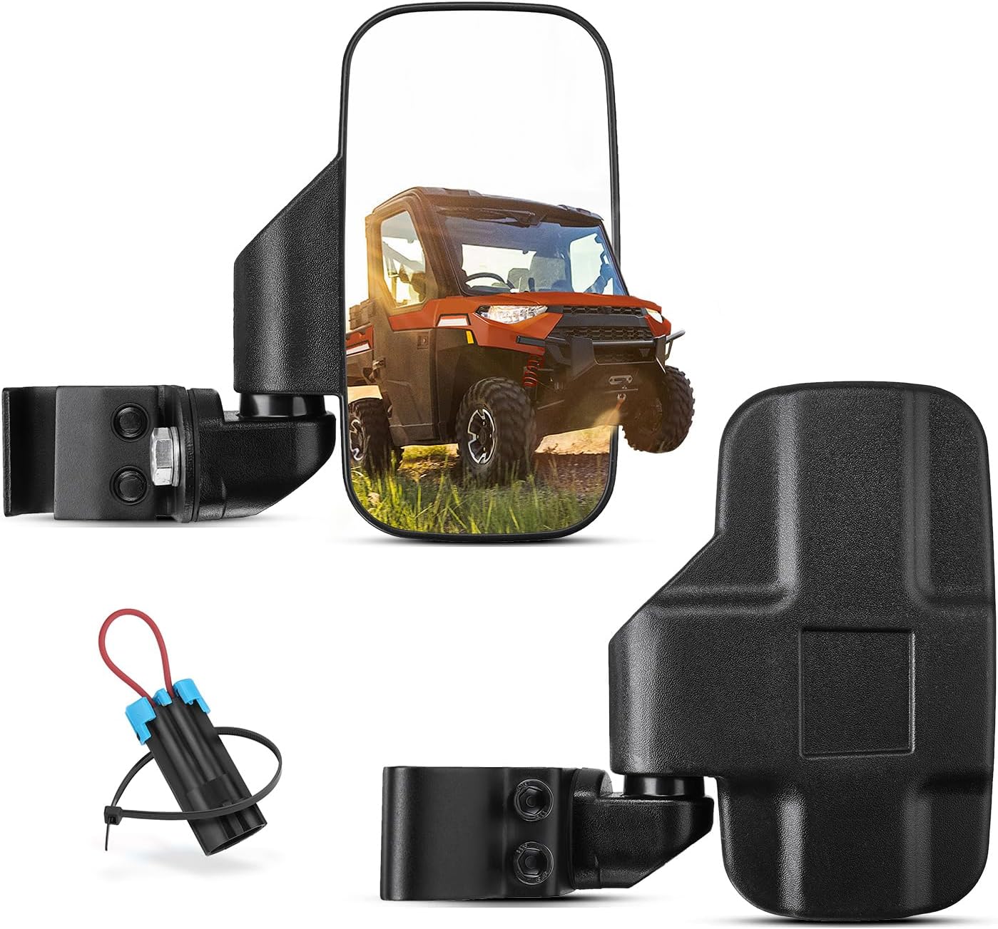 Side Mirrors for Polaris Ranger/ General, Can-Am Trail/ Defender (1 pair) - Image 7