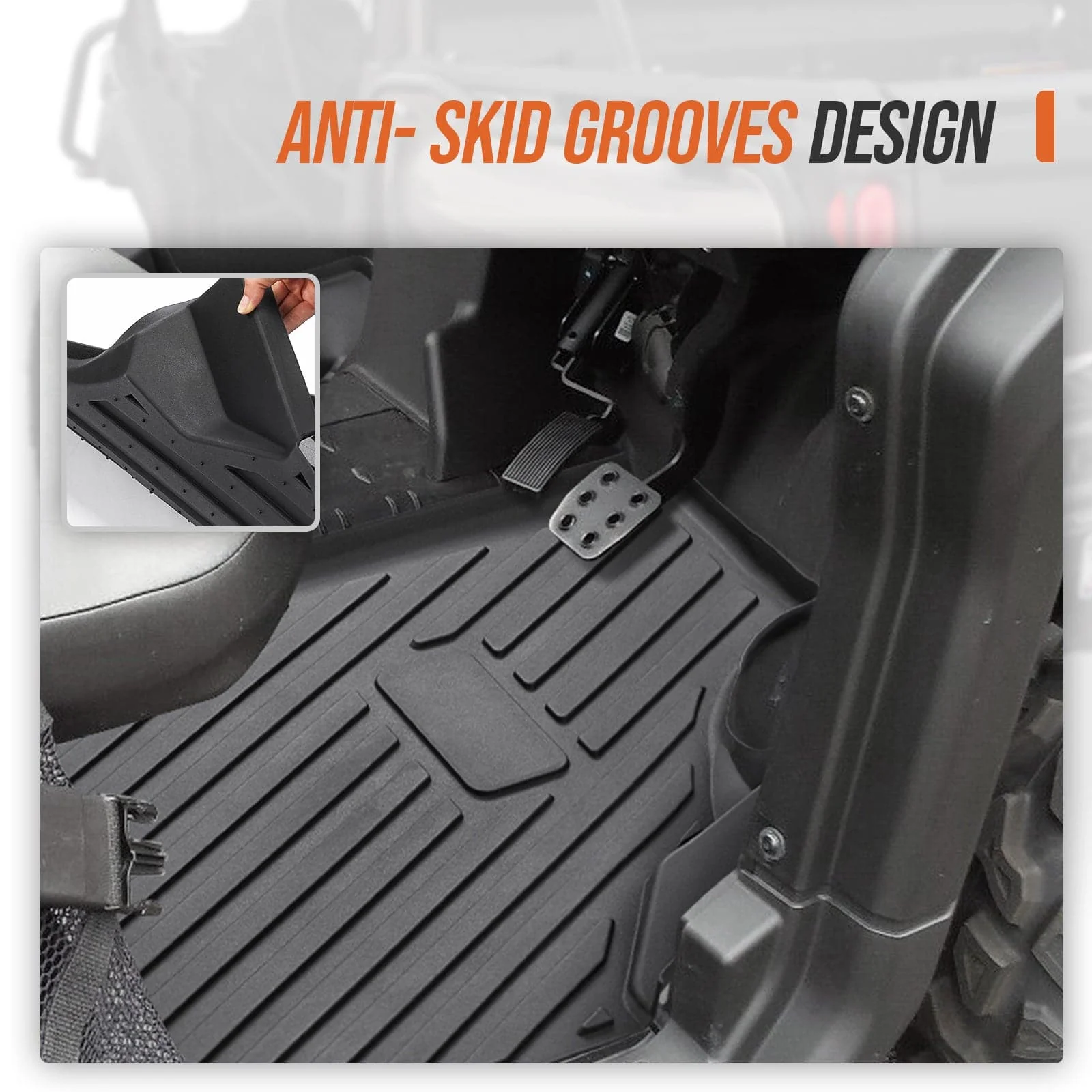 TPE Floor Mats for Can-Am Defender 2016-2024 - Image 6