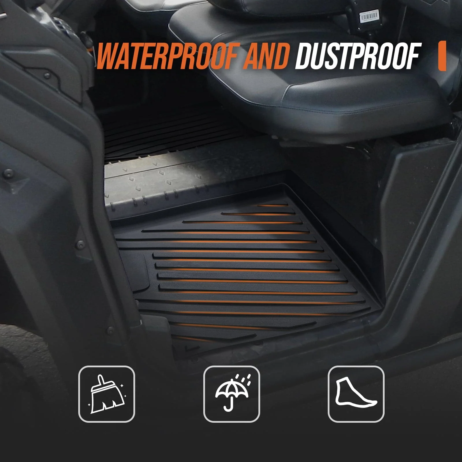 TPE Floor Mats for Can-Am Defender 2016-2024 - Image 8