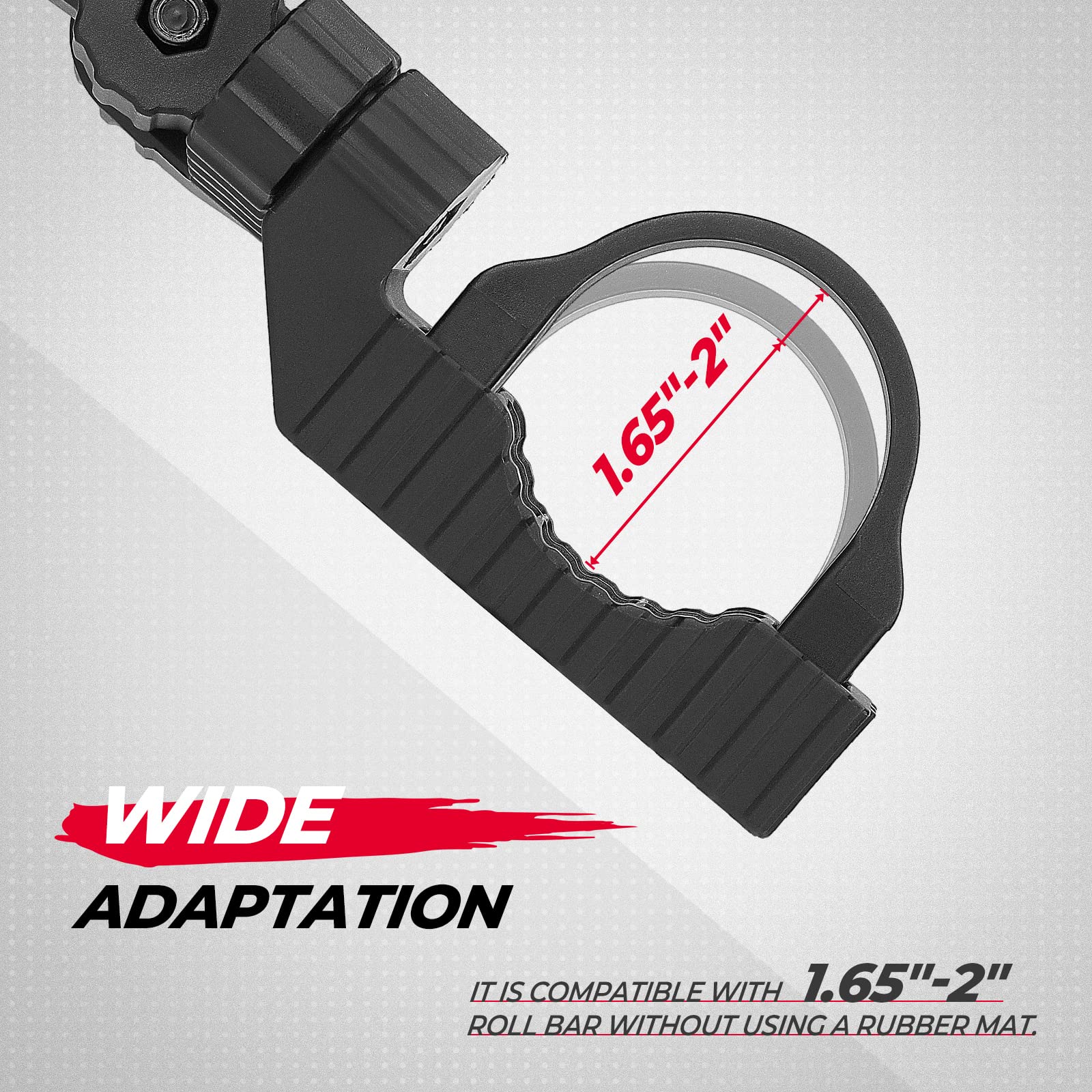 UTV Side Mirrors Fit 1.65"-2" Roll bar for RZR/ X3/ Pioneer/ Talon/ Kawasaki/ CFMOTO (1 pair) - Image 3