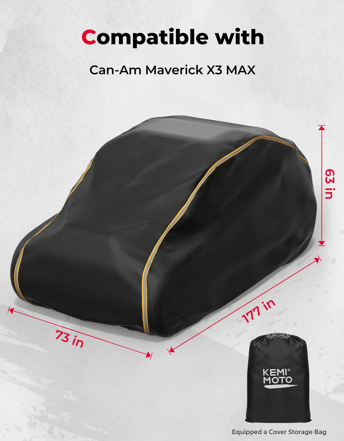 UTV 4-Seater Cover For Can Am Maverick X3 Max/ RZR/ General - Image 6