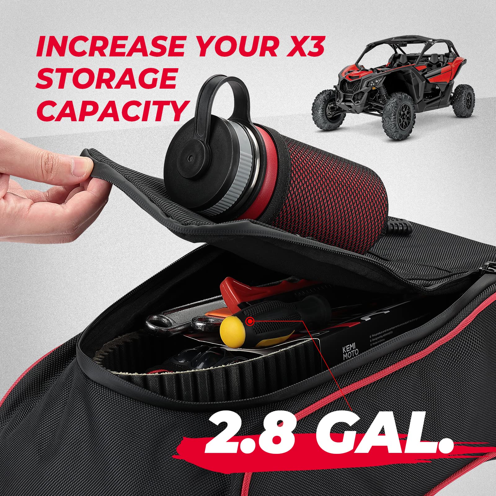Center Storage Bag for Can am Maverick X3 / MAX - Image 4
