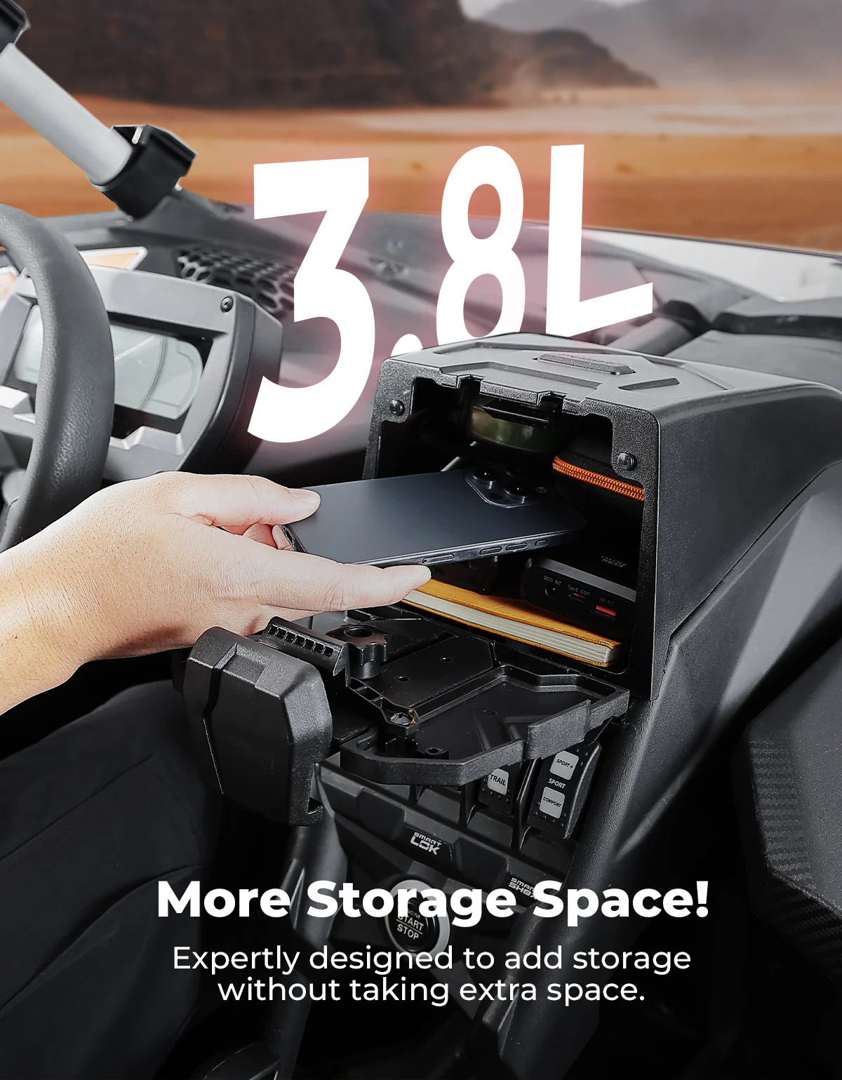 Tablet Holder With Storage Box for Can Am Maverick X3/Max - Image 13