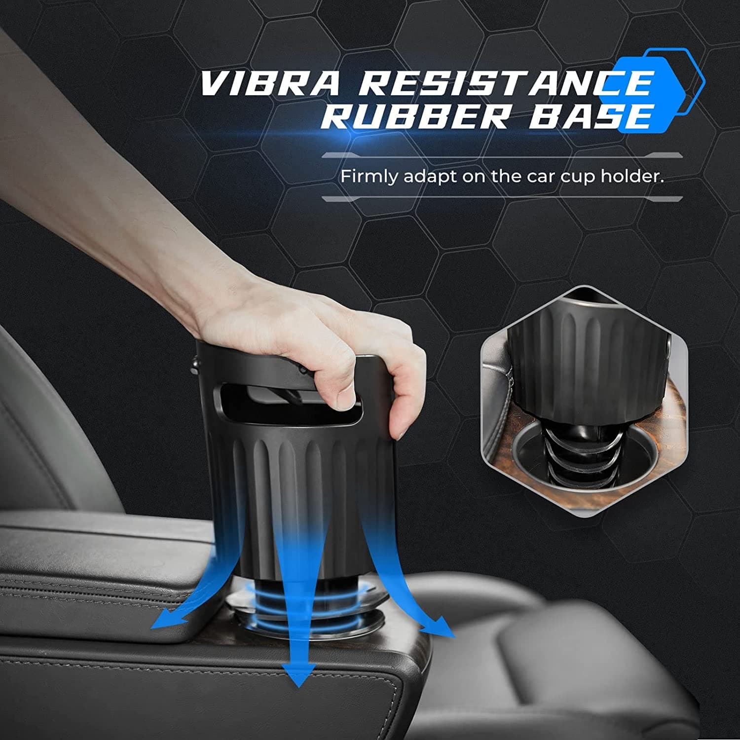 Large Car Cup Holder Adapter Fit 8-40 OZ Bottles - Image 3