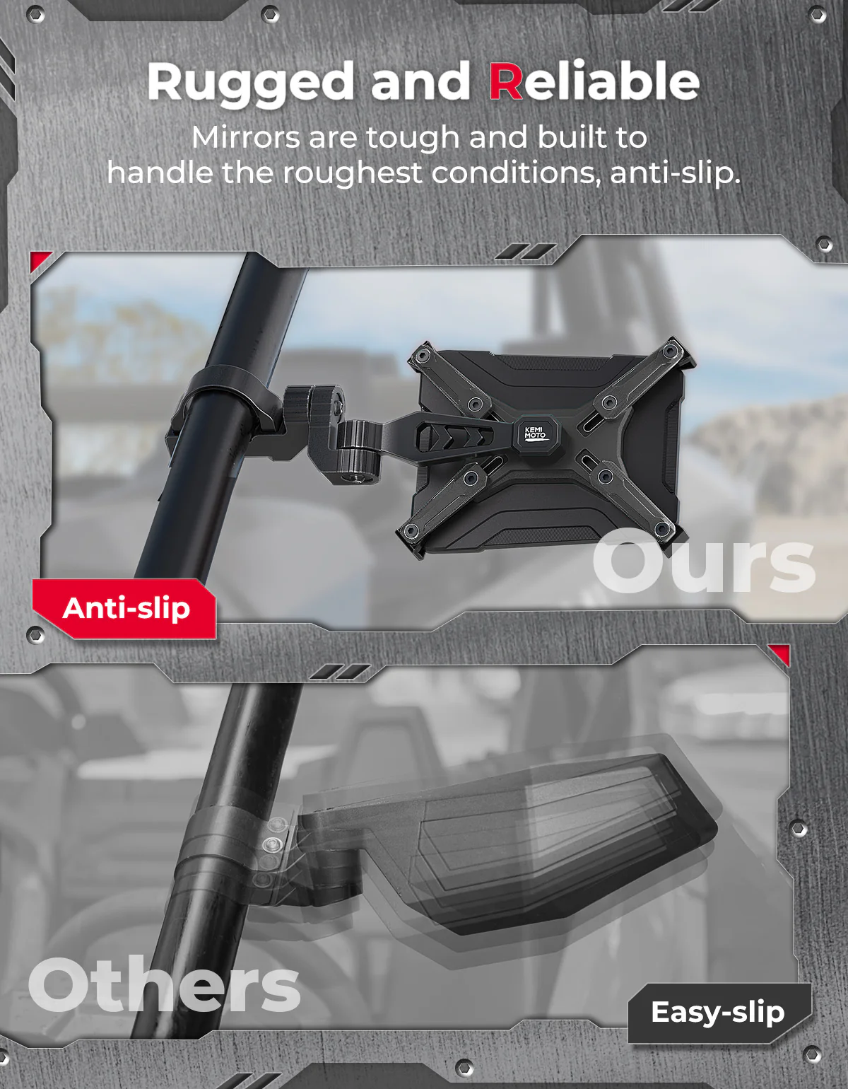 Aluminum CNC UTV Mirror X (Pair) for Polaris RZR | Can-Am Maverick X3 | Talon | Teryx - Image 6