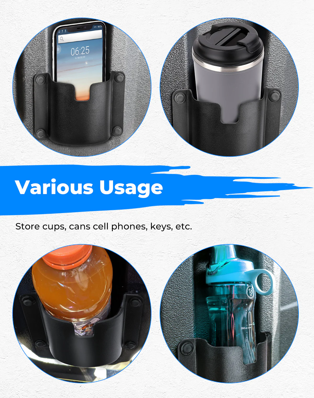 Drink Cup Holder Door Mount for Honda Pioneer 700-4/1000-5 - Image 6