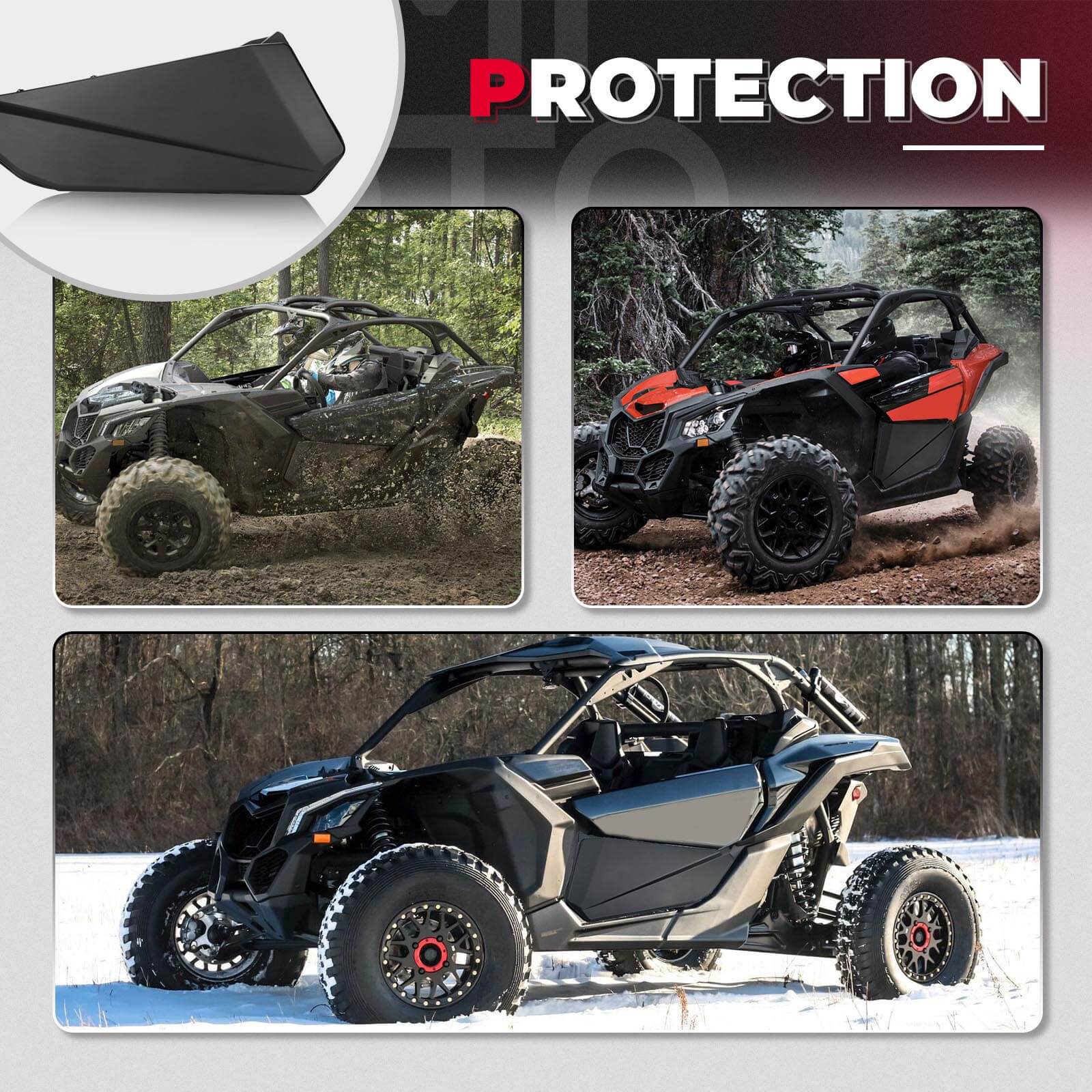 Front Door Bags & Front Lower Door Inserts for Can-Am Maverick X3 - Image 13