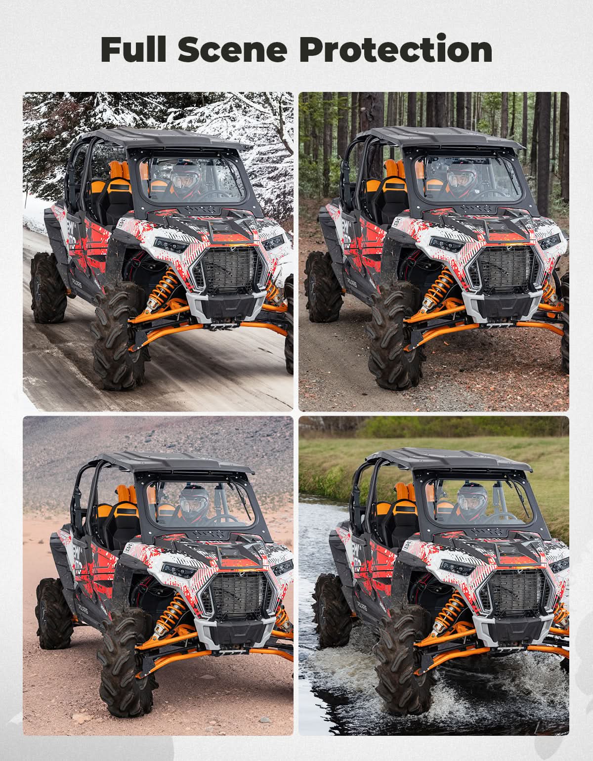 Glass Windshield with 2 Manual Wipers for 2019-2023 Polaris RZR XP 1000 /Turbo - Image 7