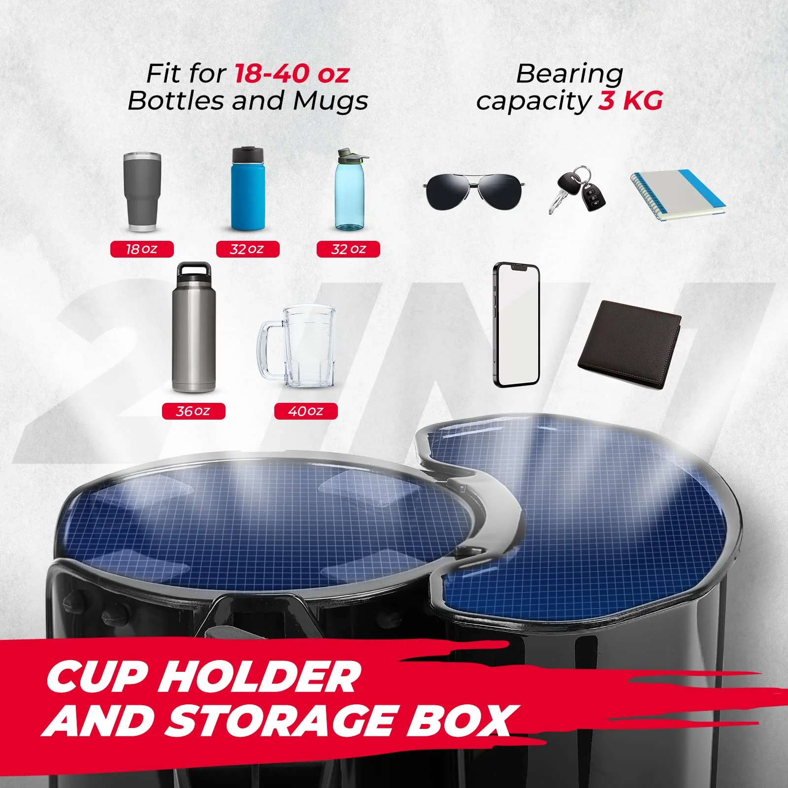 Golf Cart Universal 2-in-1 Cup Holder - Image 4