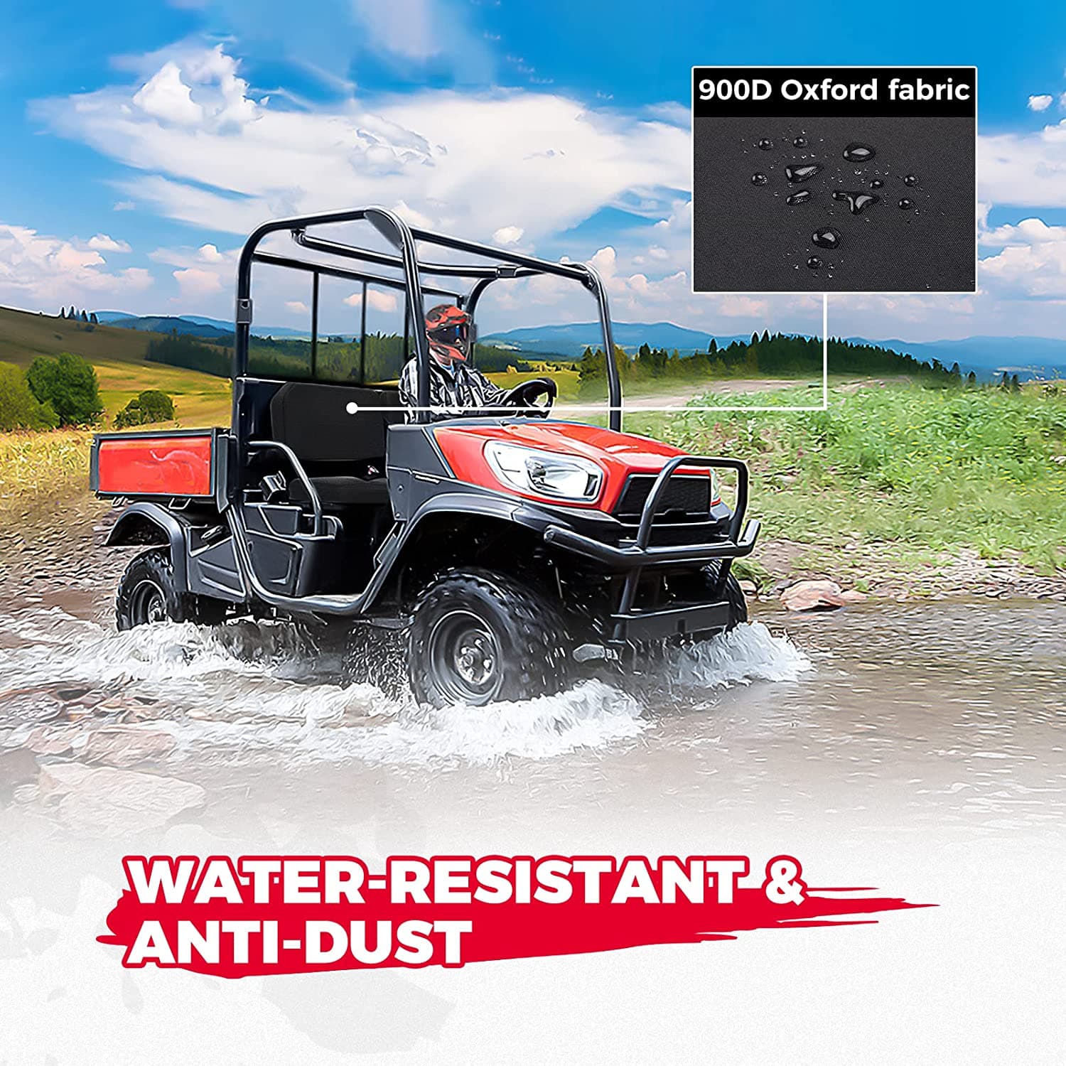 Black Seat Covers For Kubota RTV X900, RTV X1100, RTV X1120D - Image 3