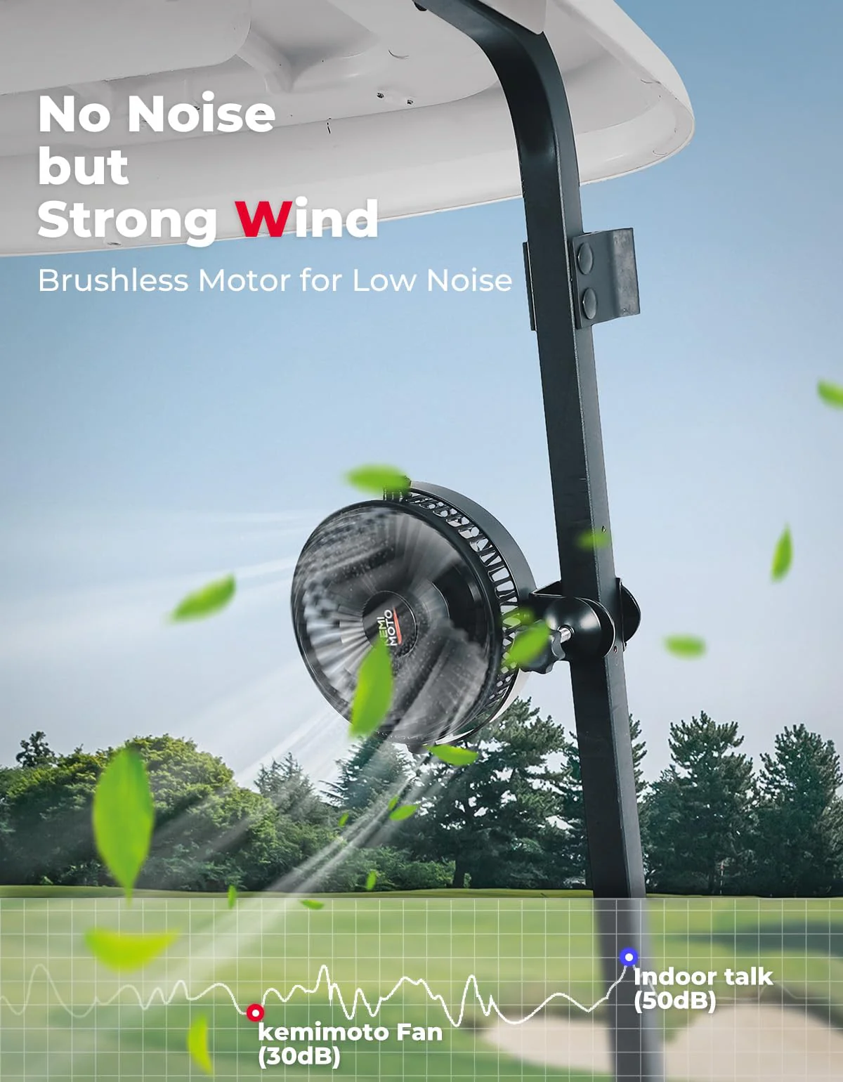 Long Battery Life 5 Speeds Fan with Clip for EZGO Club Car Drive - Image 6