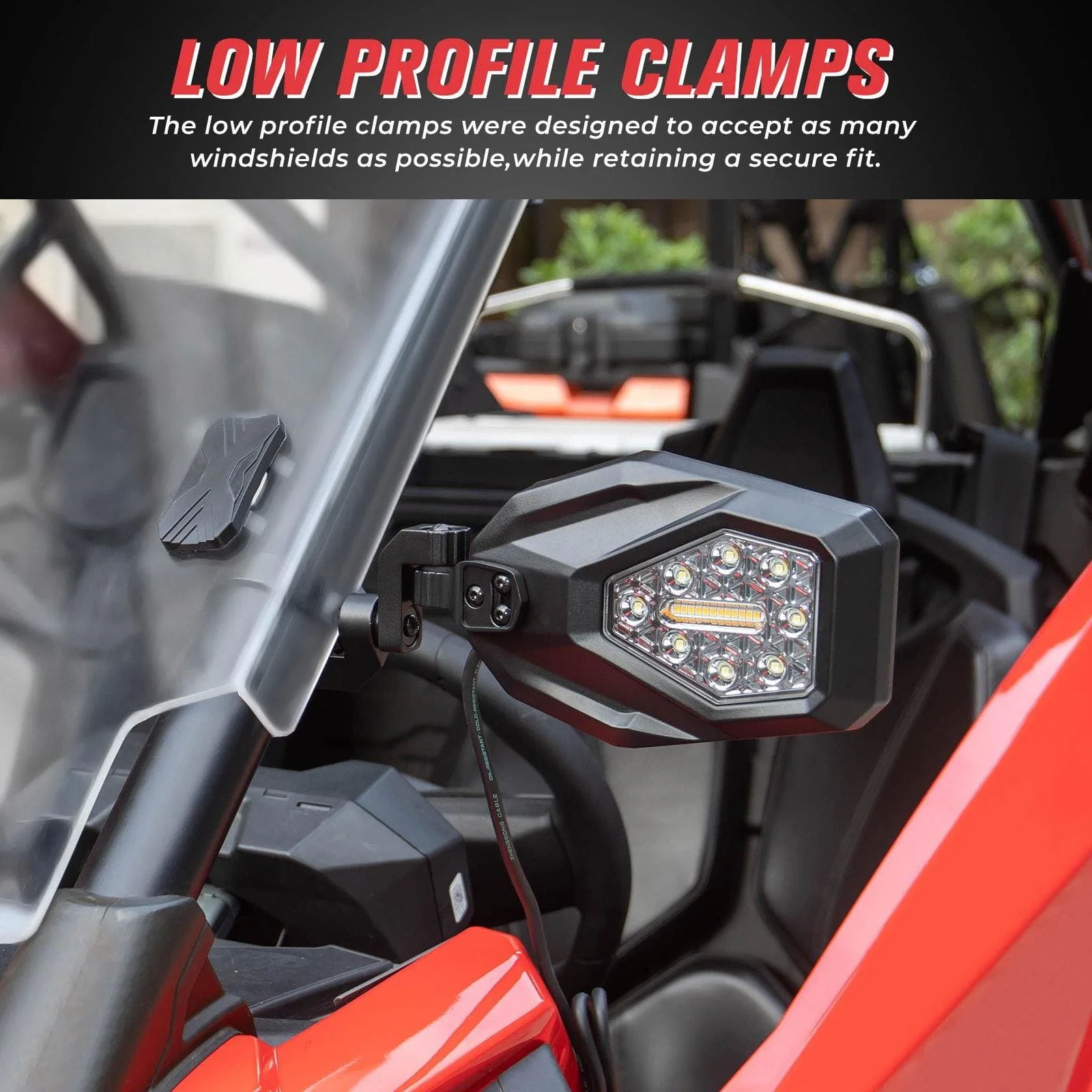 Mirrors with LED Turn Signal Lights(New Design) For Can-am Commander 800/1000 2011-2020 - Image 4