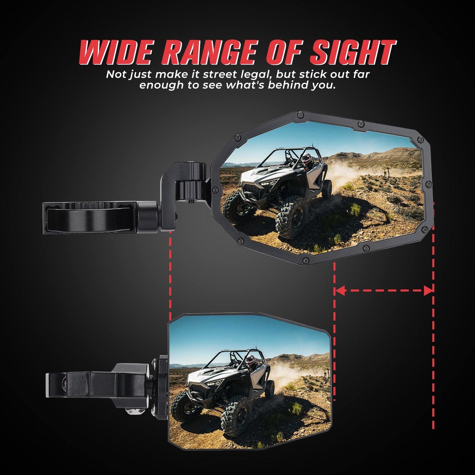 Mirrors with LED Turn Signal Lights(New Design) For Can-am Commander 800/1000 2011-2020 - Image 6