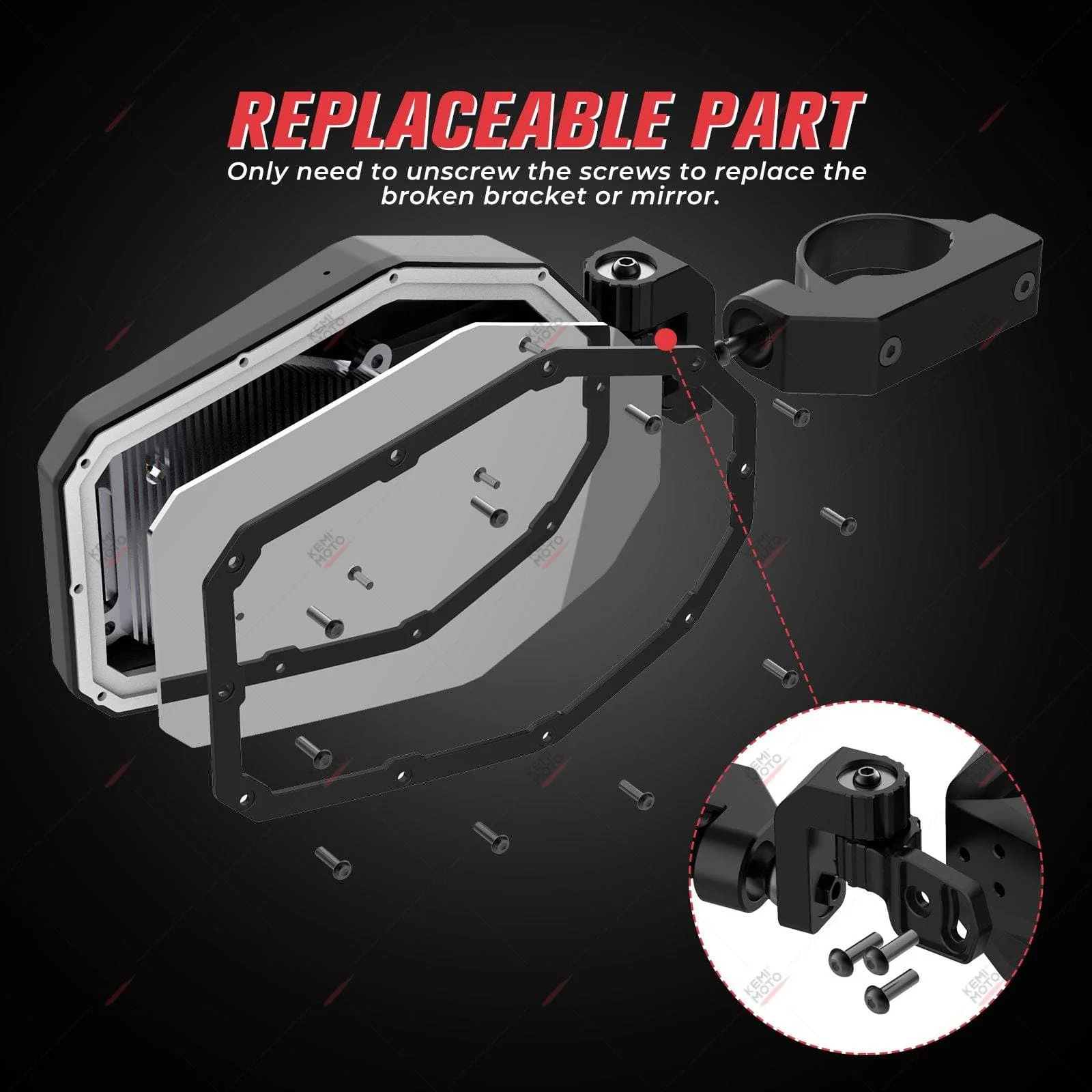 Mirrors with LED Turn Signal Lights(New Design) For Can-am Commander 800/1000 2011-2020 - Image 7