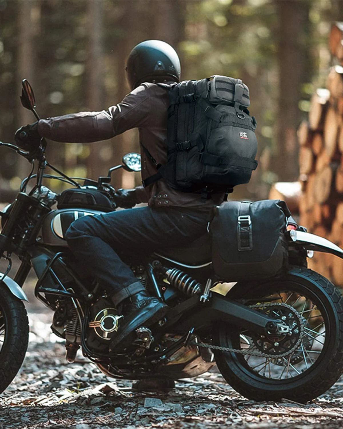 Motorcycle 37L Helmet Backpack with USB-charge Port - Image 7