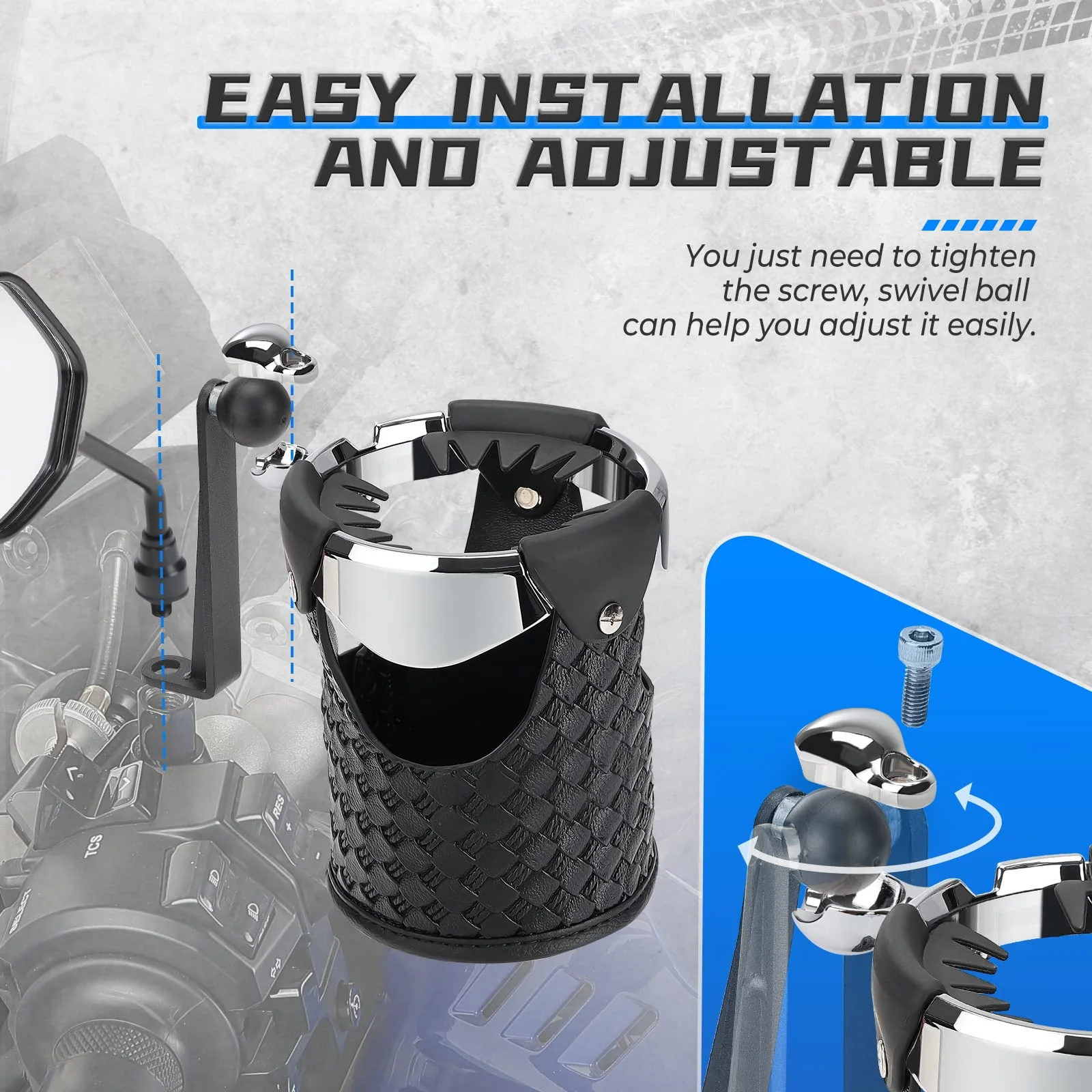 Upgraded Motorcycle ATV Cup Holder - Image 3