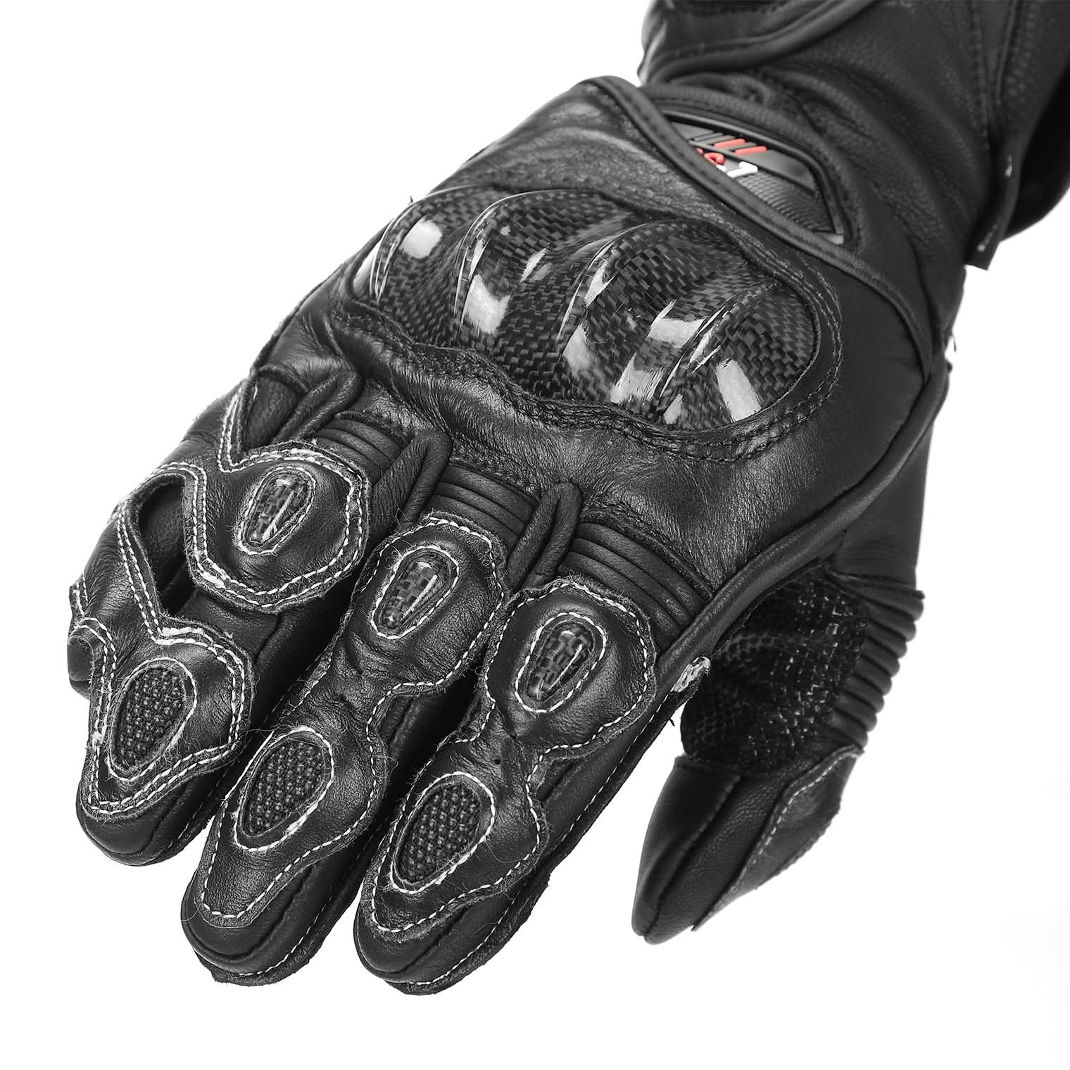 Carbon Fiber Motorcycle Gloves – Kevlar Stitch, ESA Padding & Touchscreen - Image 12