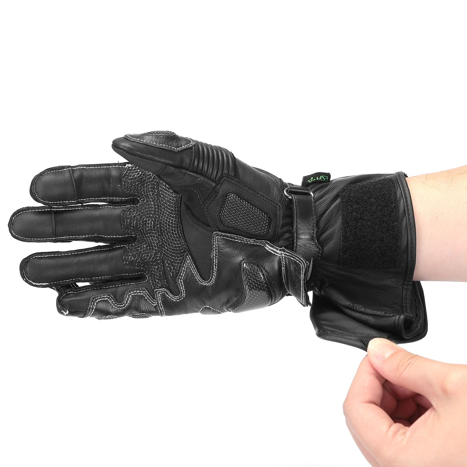 Carbon Fiber Motorcycle Gloves – Kevlar Stitch, ESA Padding & Touchscreen - Image 14