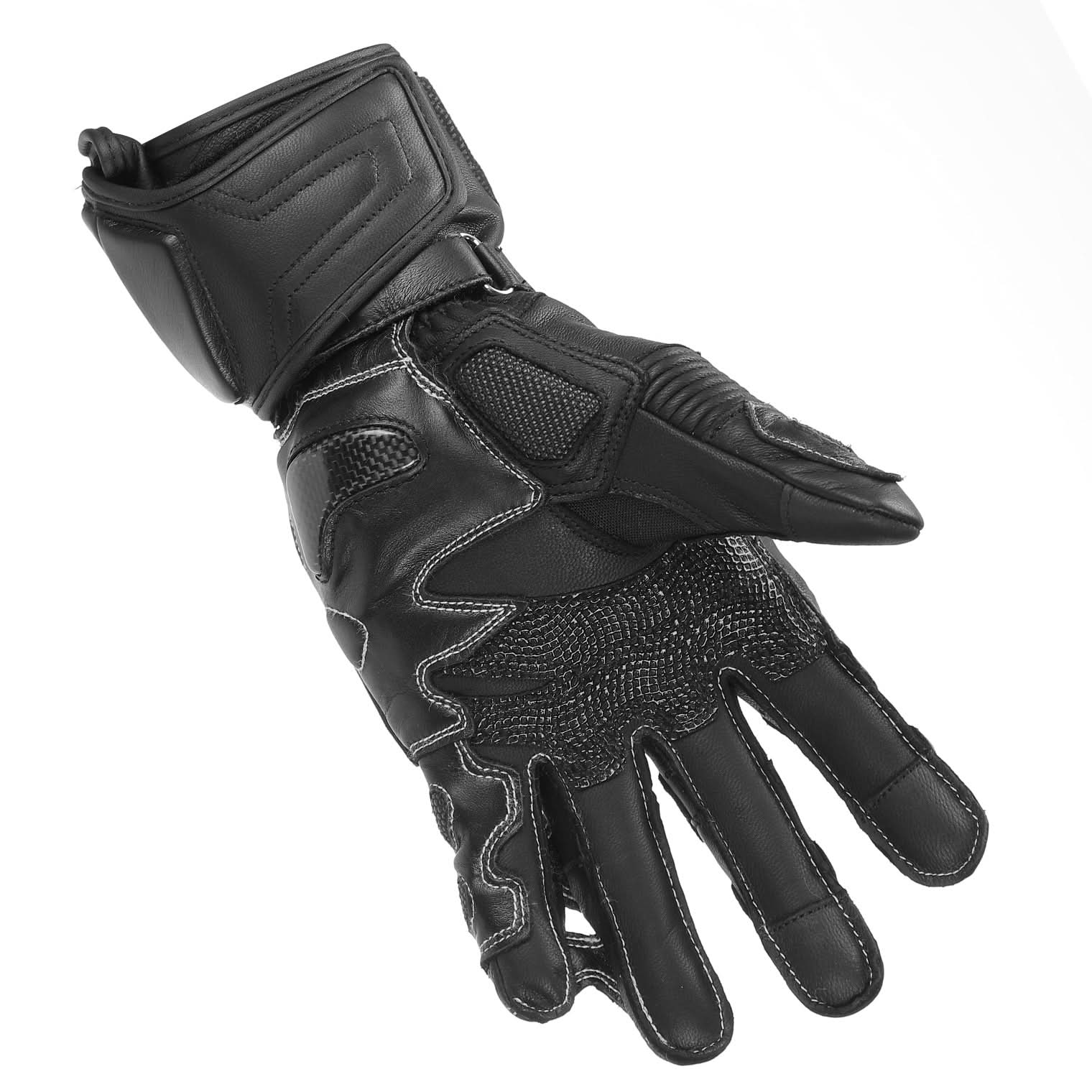Carbon Fiber Motorcycle Gloves – Kevlar Stitch, ESA Padding & Touchscreen - Image 15