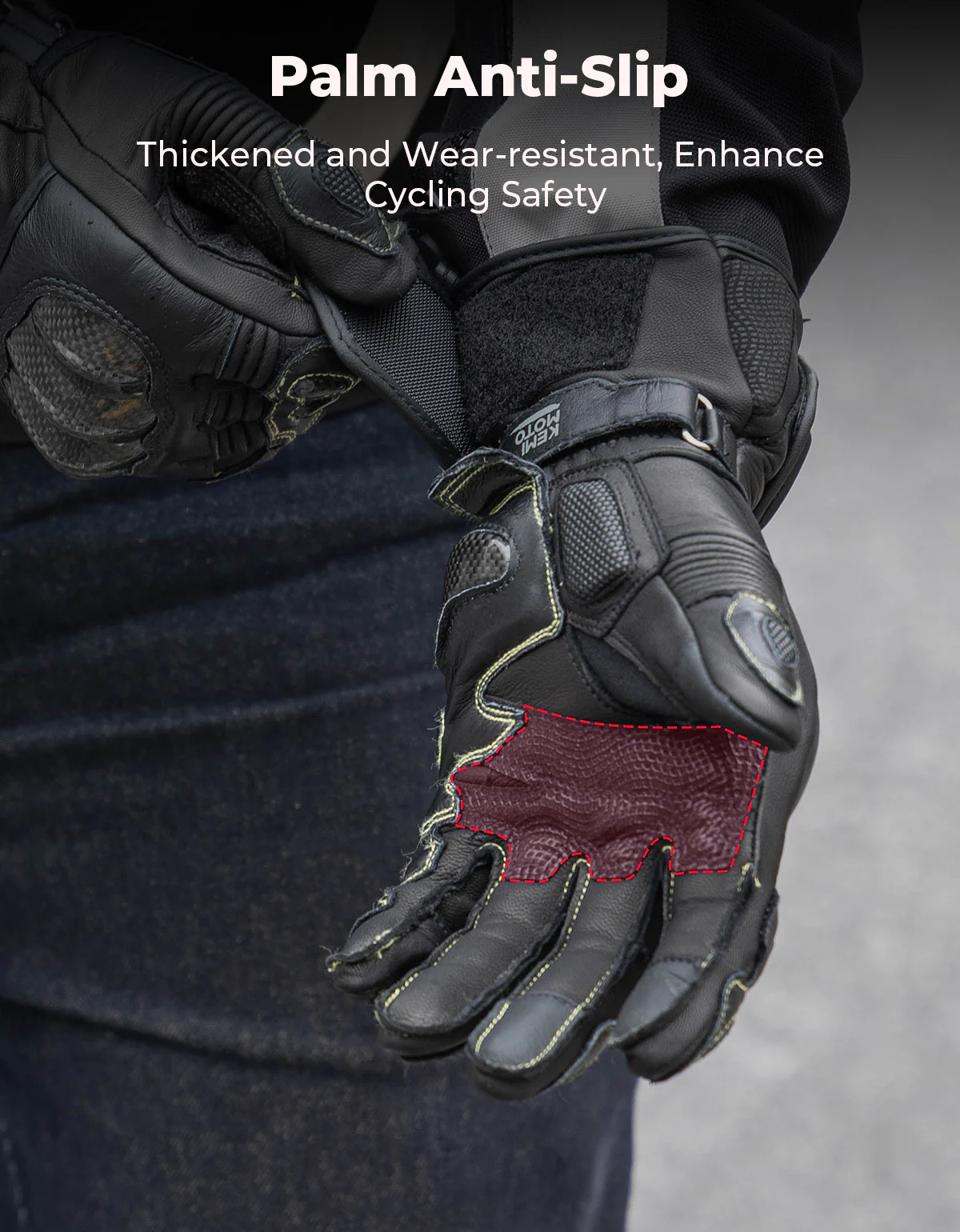 Carbon Fiber Motorcycle Gloves – Kevlar Stitch, ESA Padding & Touchscreen - Image 5