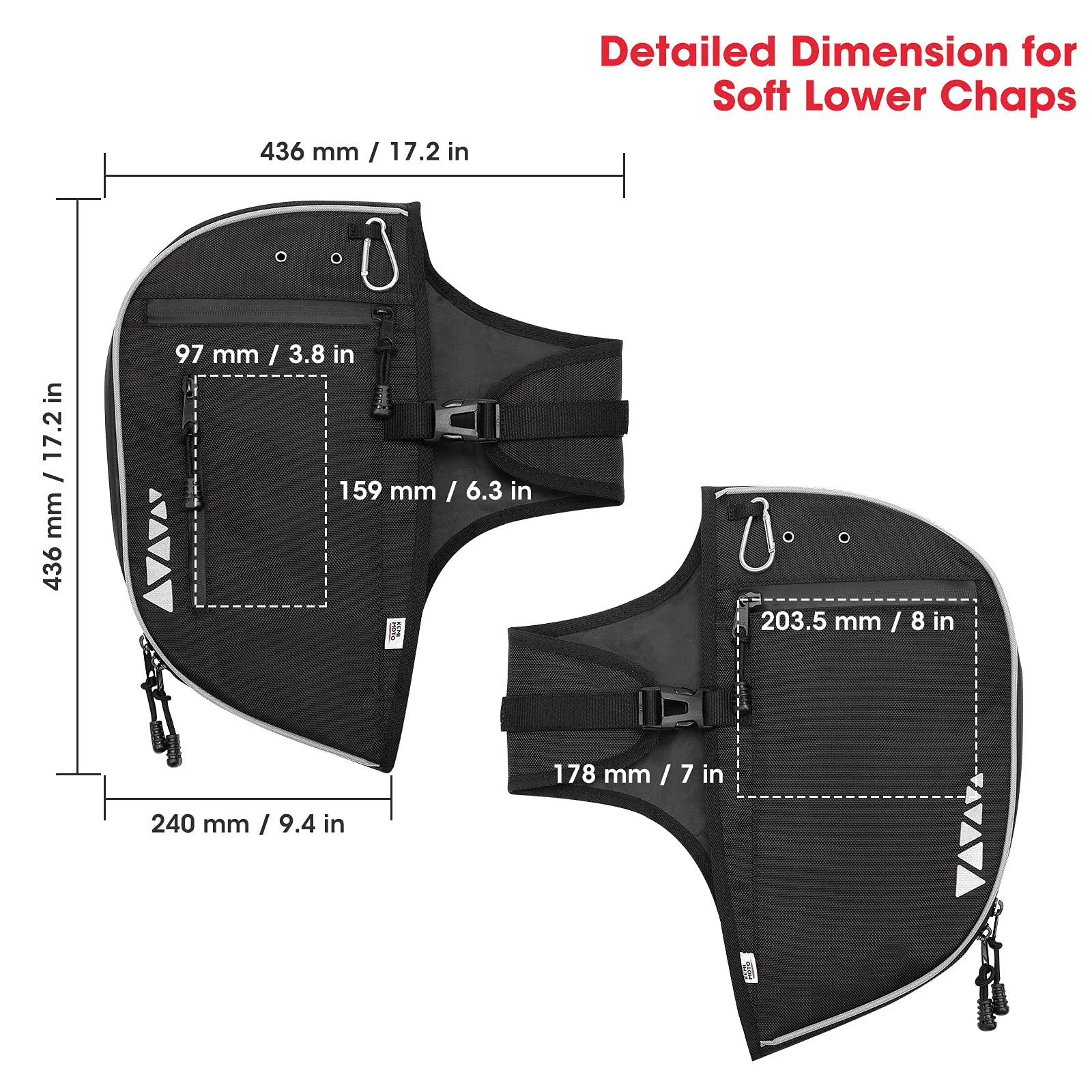 Leg Warmers Soft Lowers Chaps for Harley - Image 8