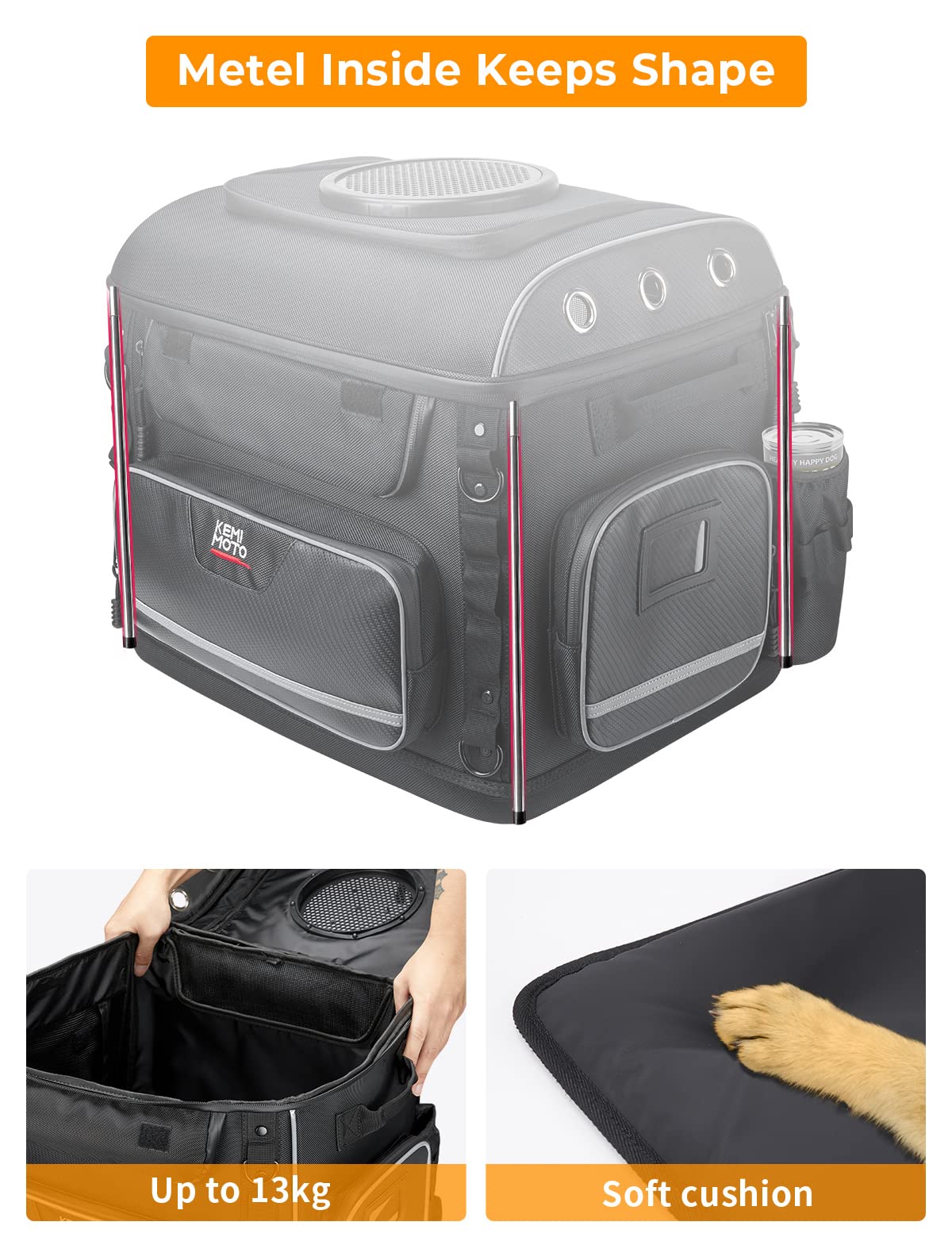 Motorcycle Pet Carrier Bag for Street Glide Road King - Image 3