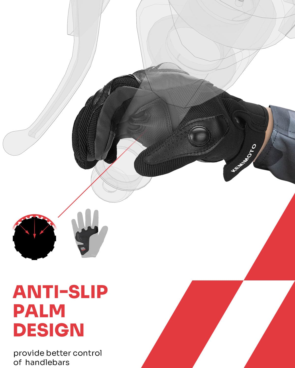 Motorcycle Riding Gloves (for Motorcross Dirt Bike ATV UTV) - Image 4